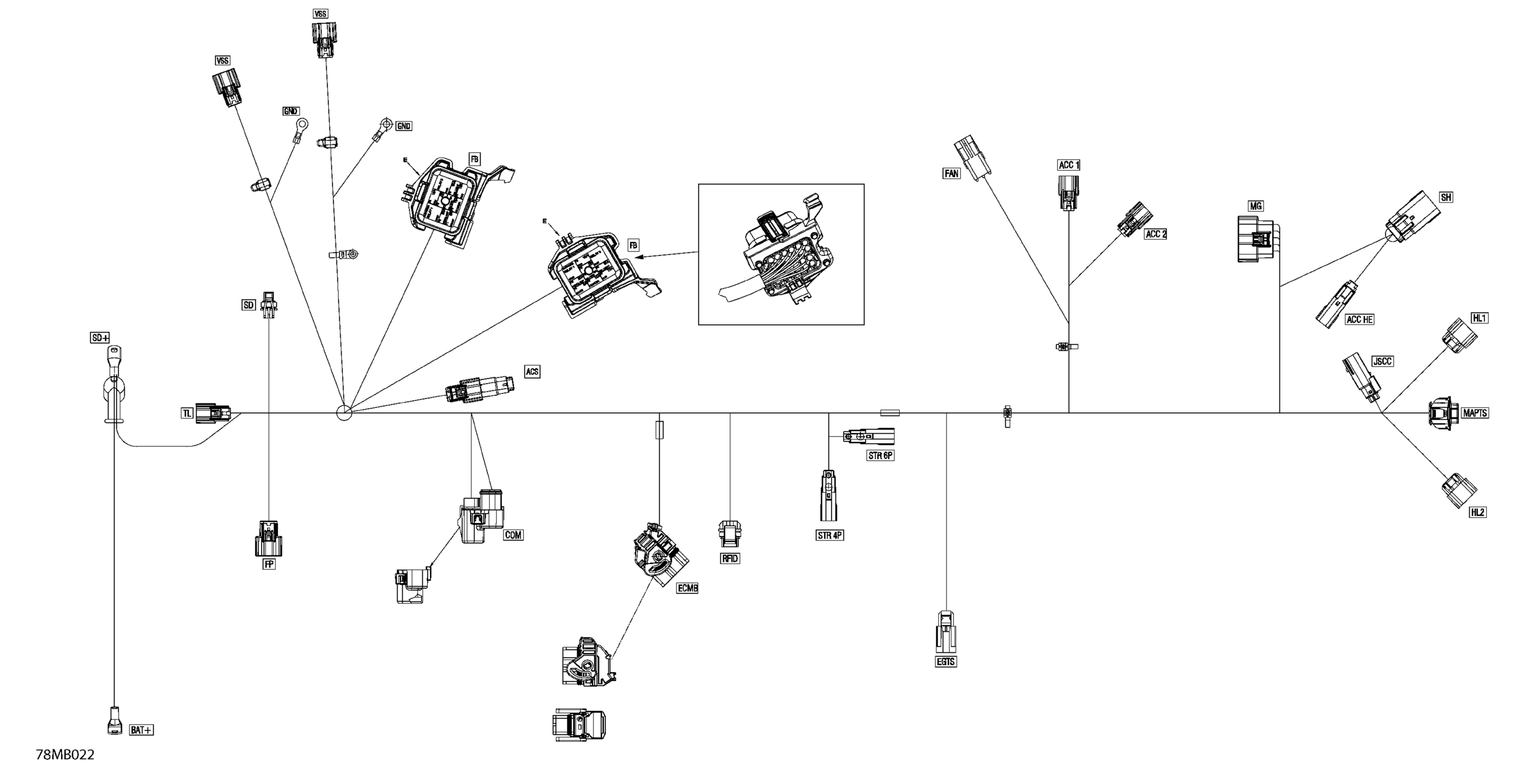 Схема узла: Electric - Main Harness - 515178956