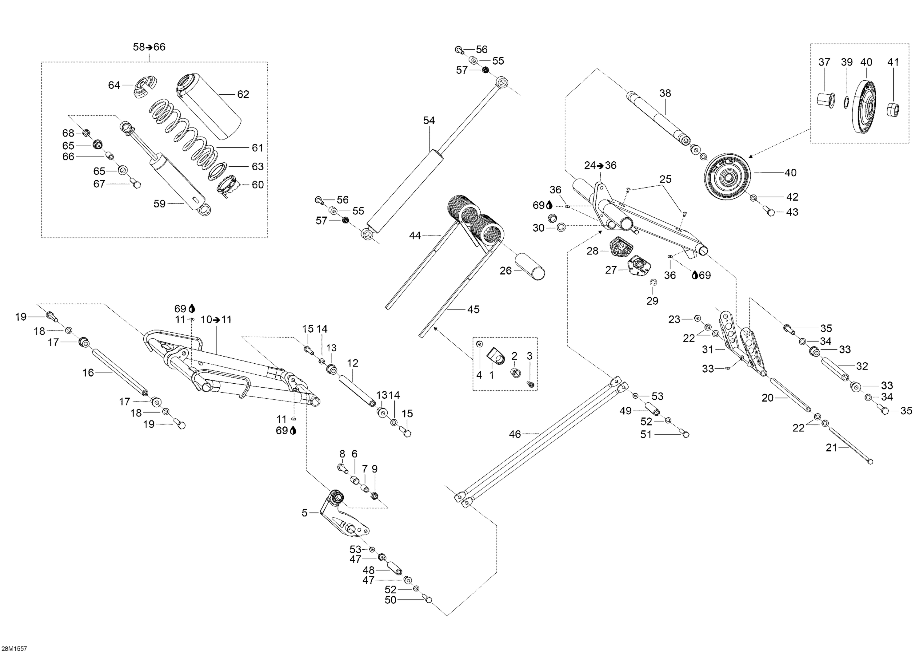 Схема узла: Rear Suspension B _28M1548