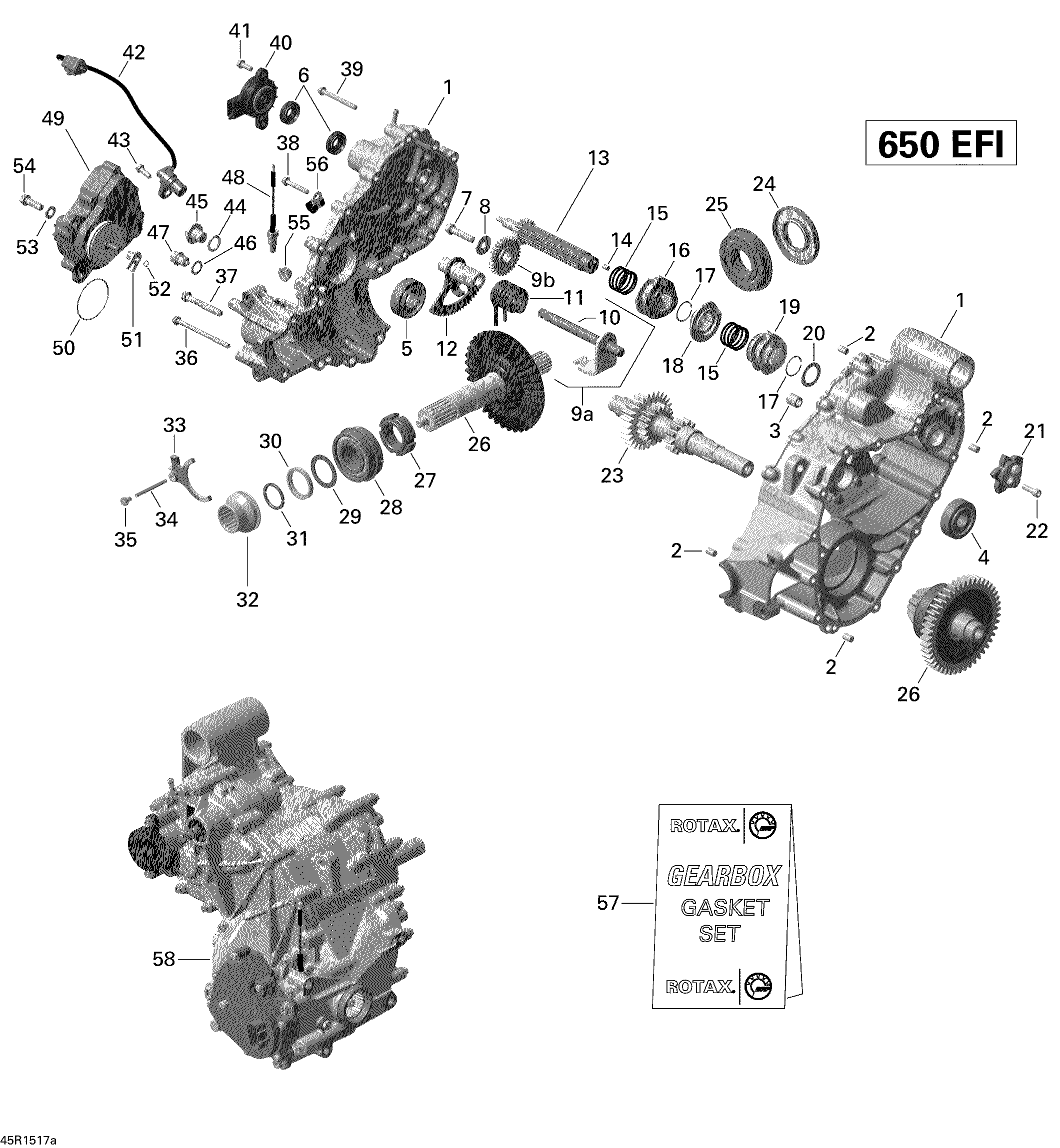 Схема узла: Gear Box 1_45R1517a