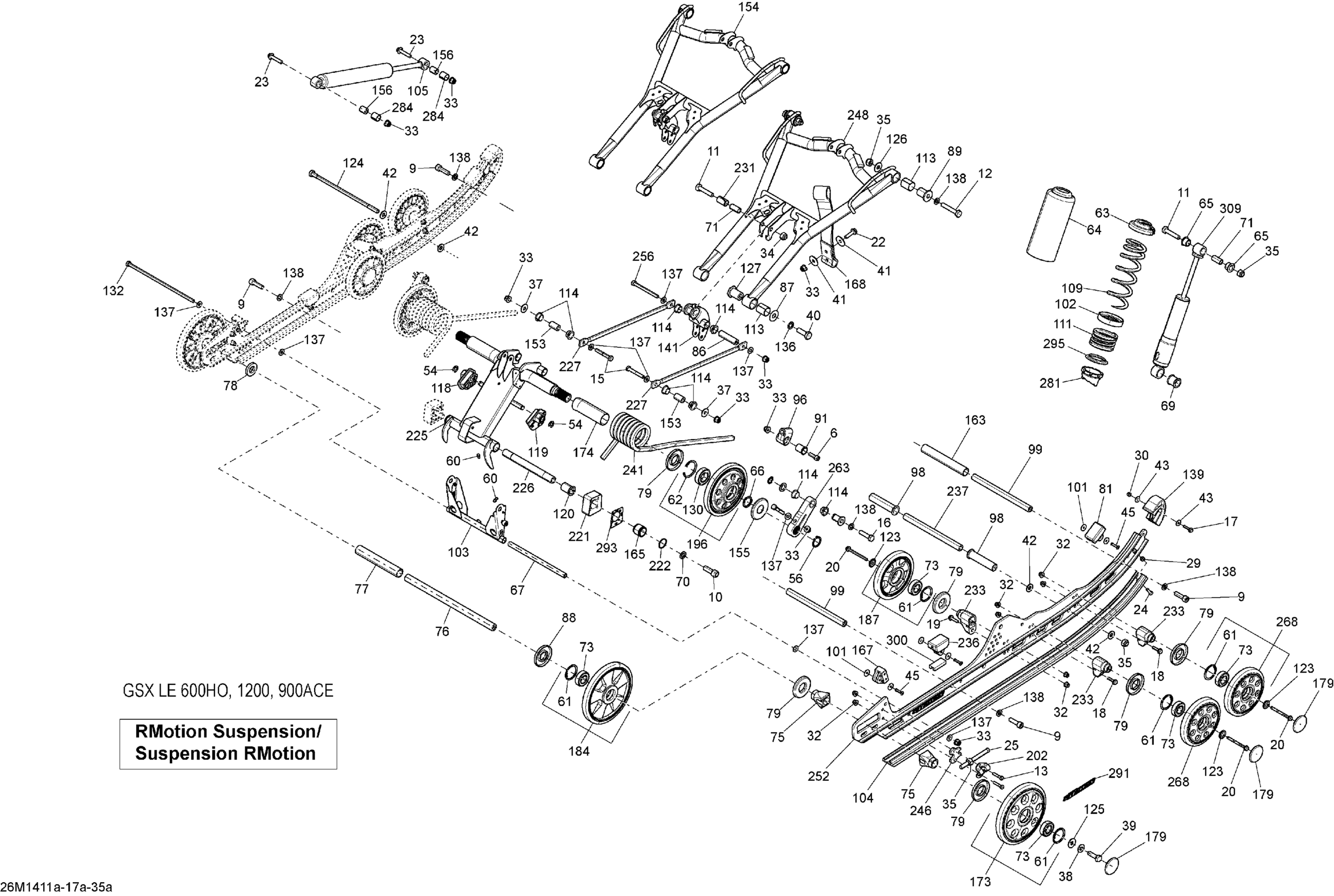 Схема узла: Rear Suspension LE