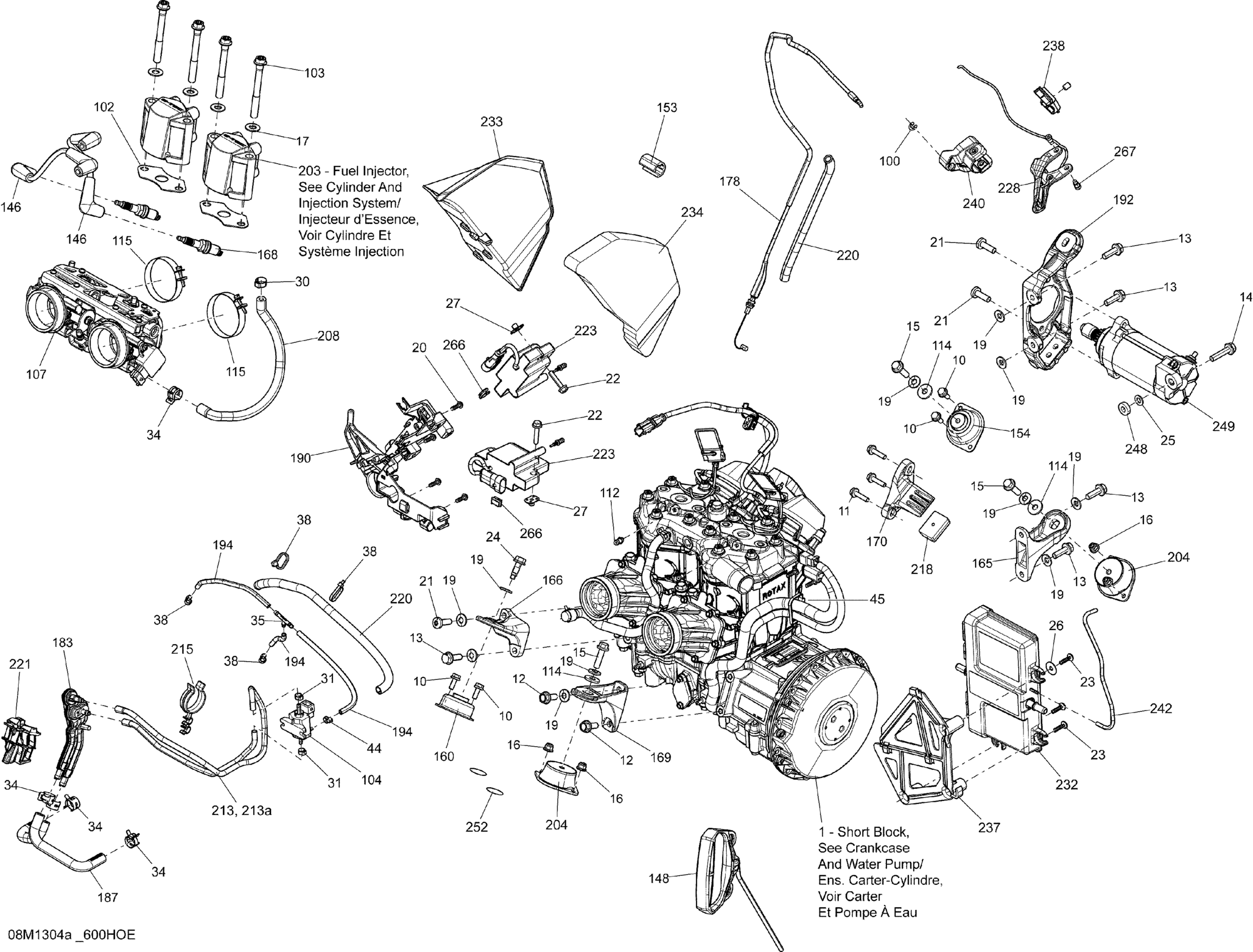 Схема узла: Engine And Engine Support 600