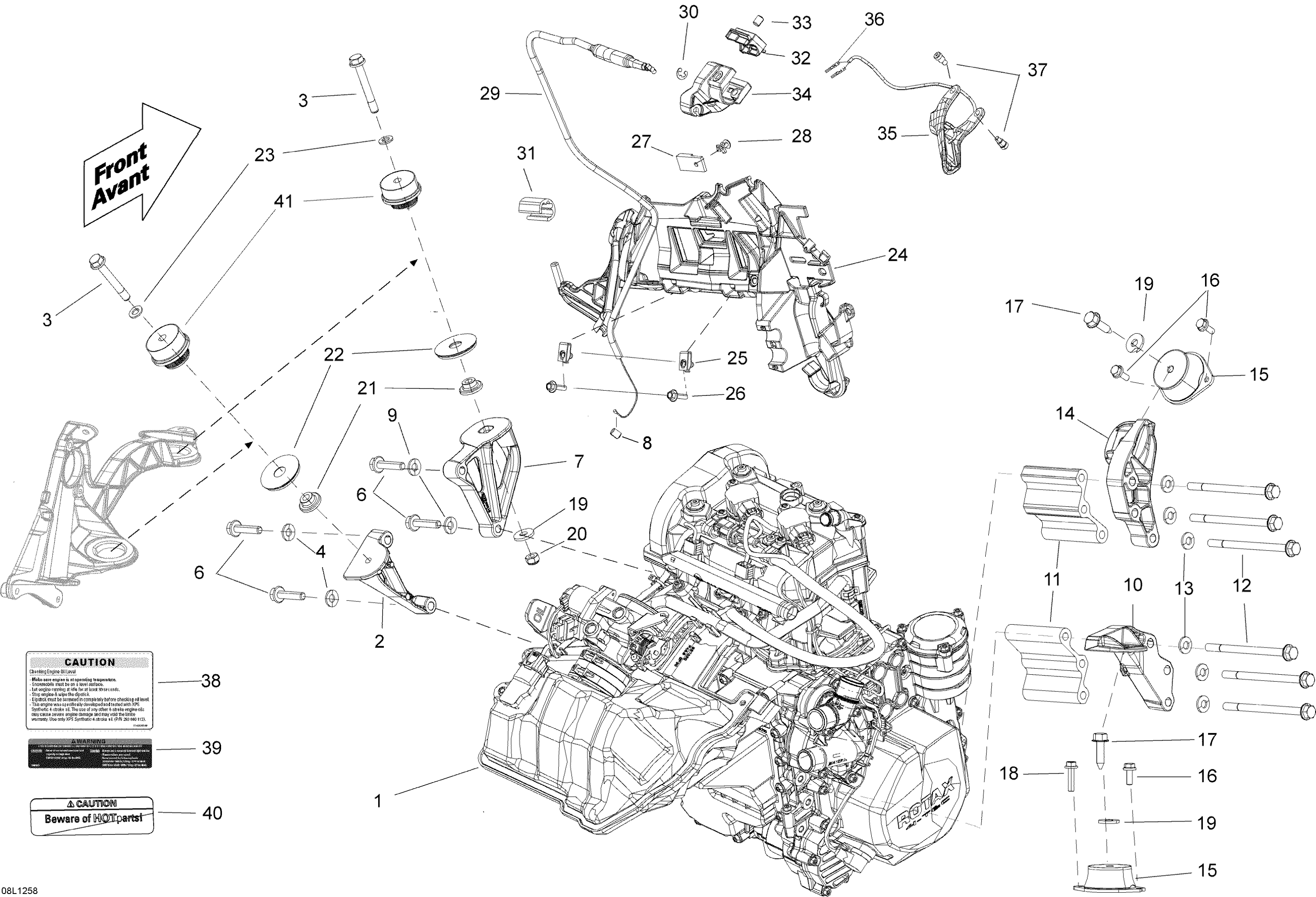 Схема узла: Engine And Engine Support