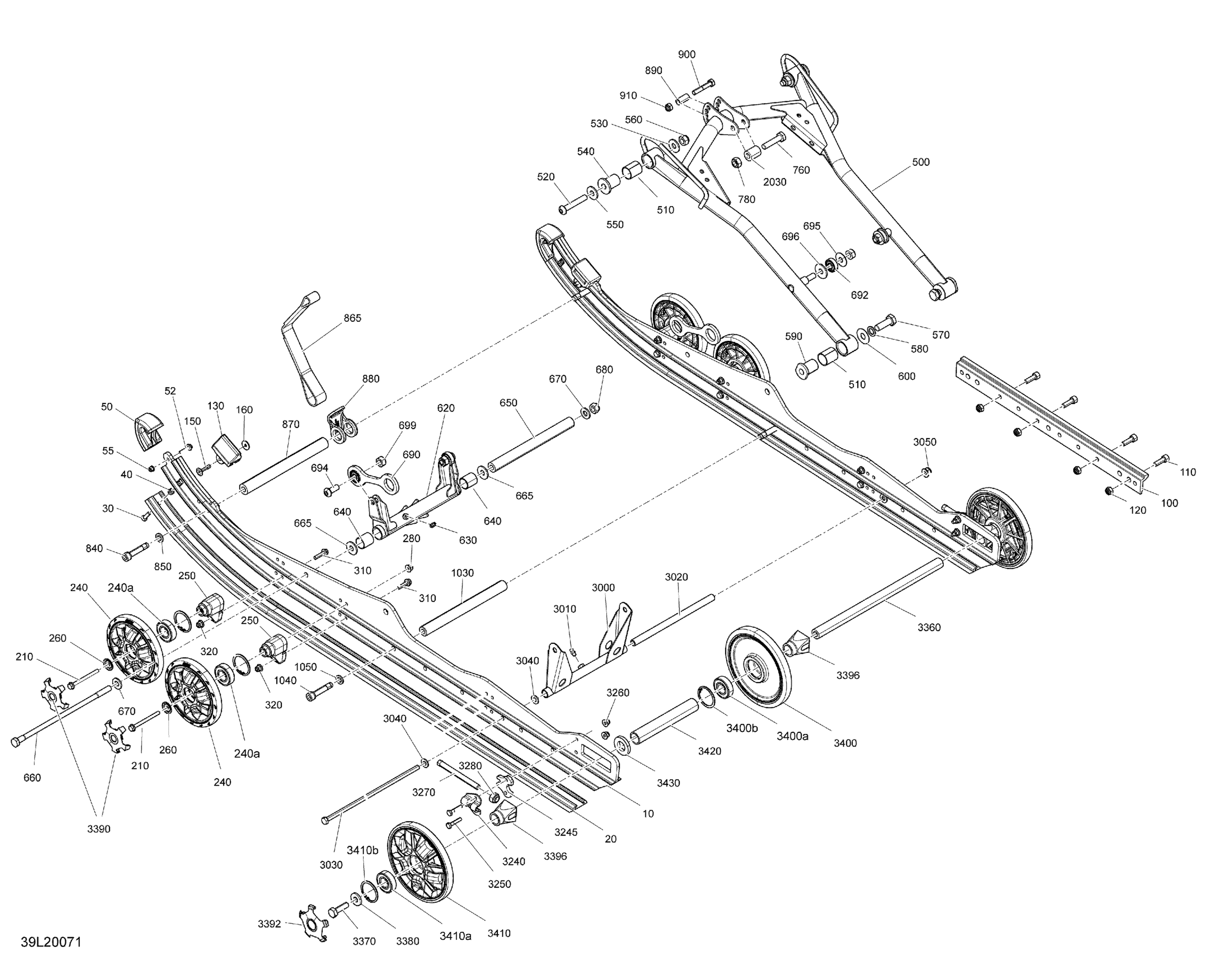 Схема узла: Suspension, Rear - Lower Section