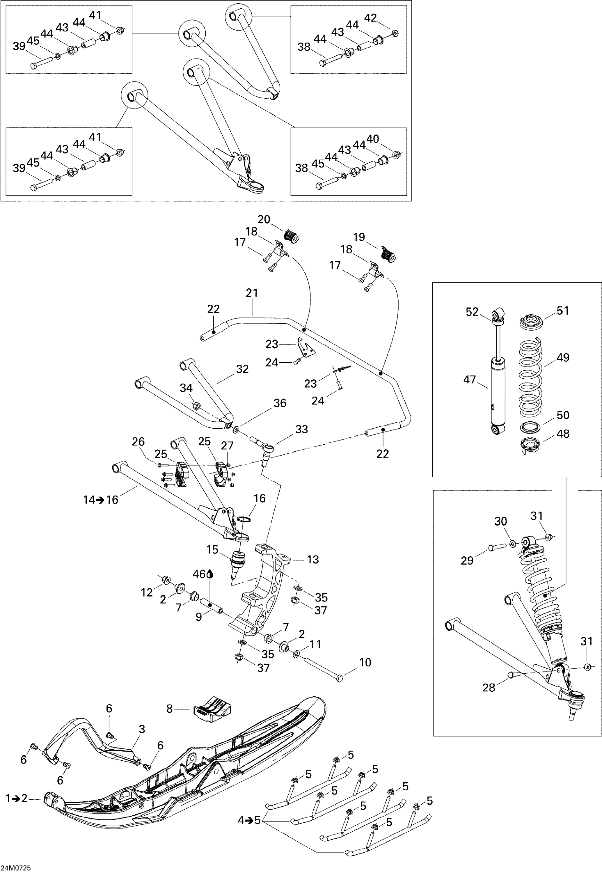 Схема узла: Front Suspension And Ski Sport