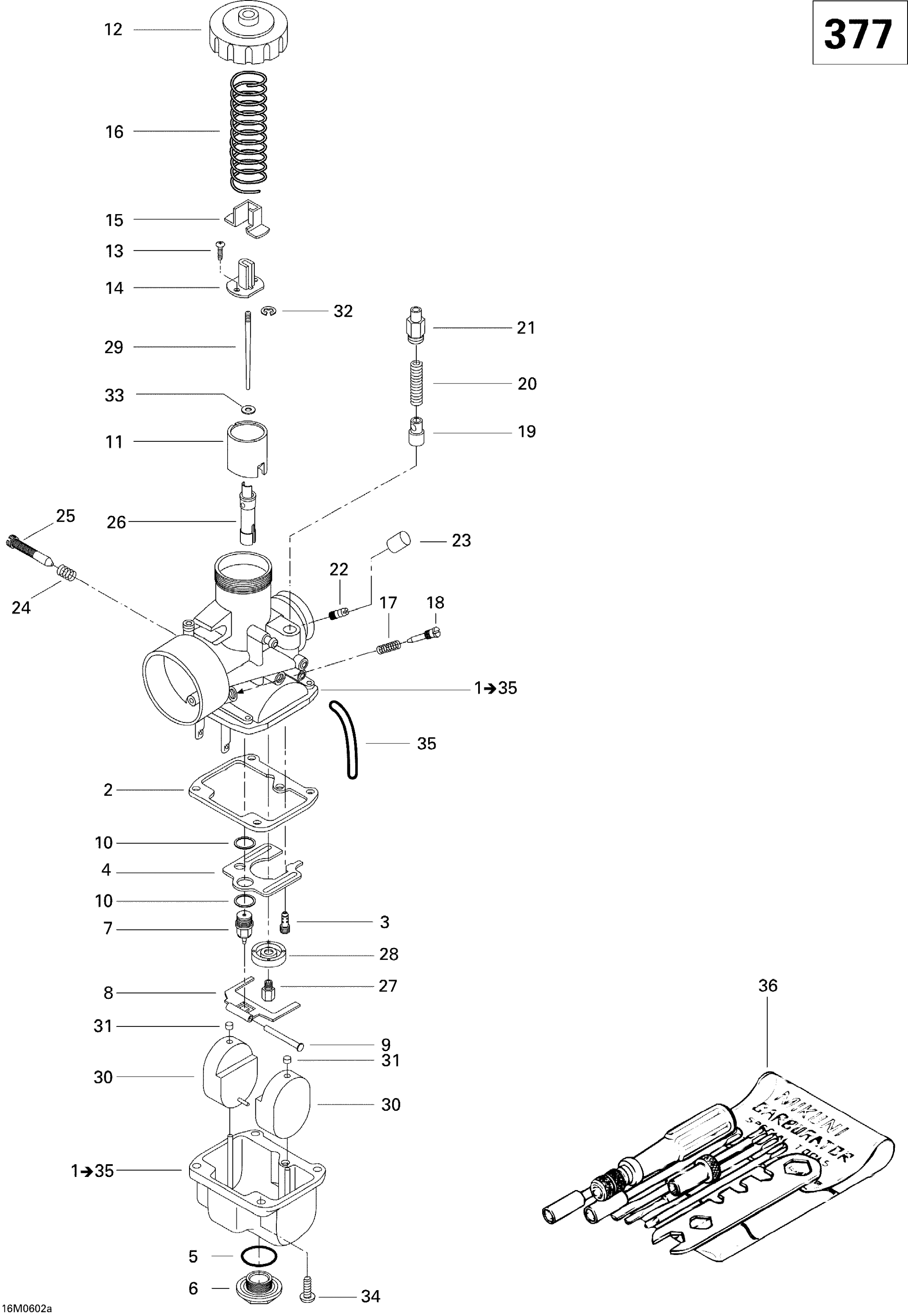 Схема узла: Carburetor 380F