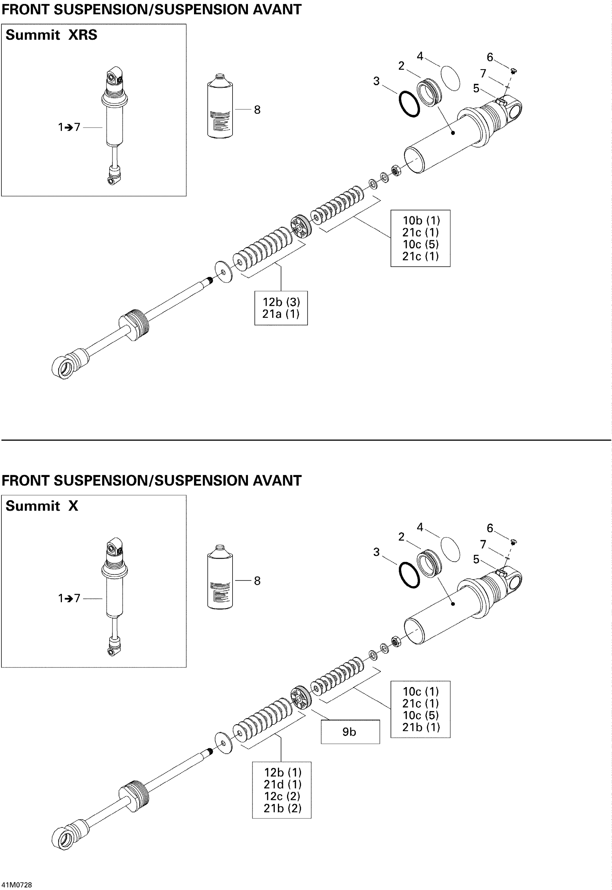 Схема узла: Take Apart Shock, Front XRS
