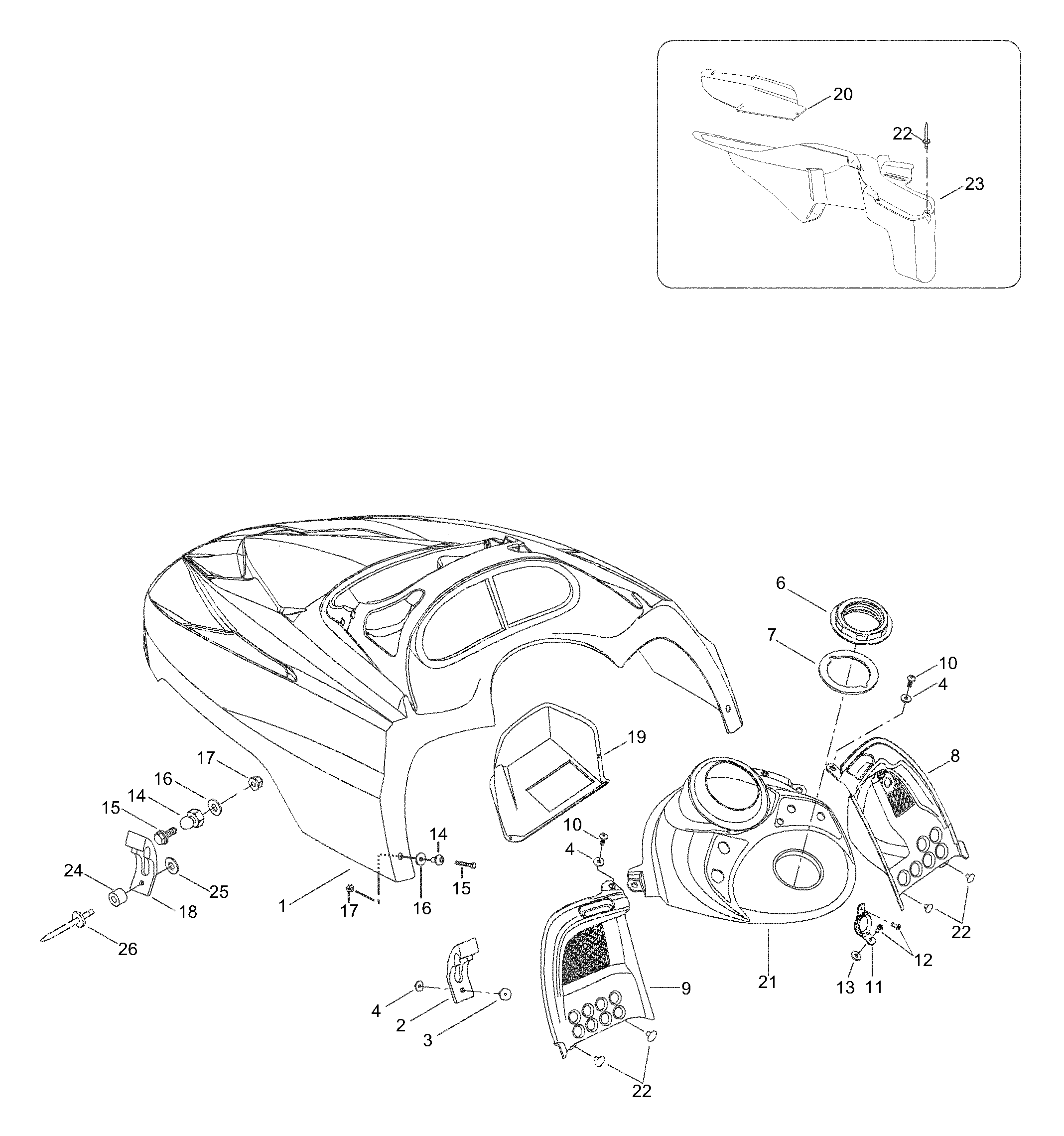 Схема узла: Hood