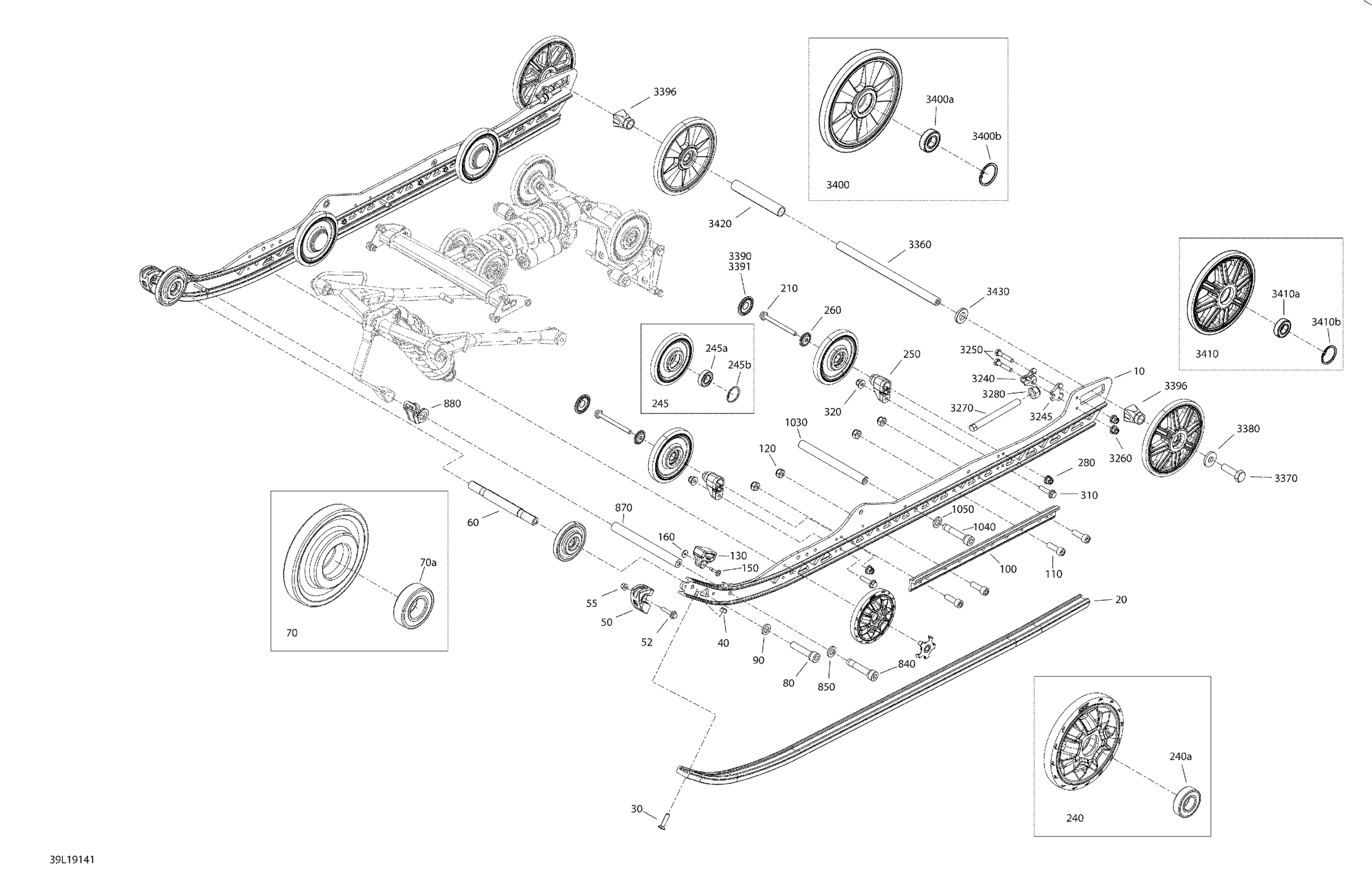 Схема узла: Rear Suspension XTerrain - 850 E-TEC  -  Lower Part