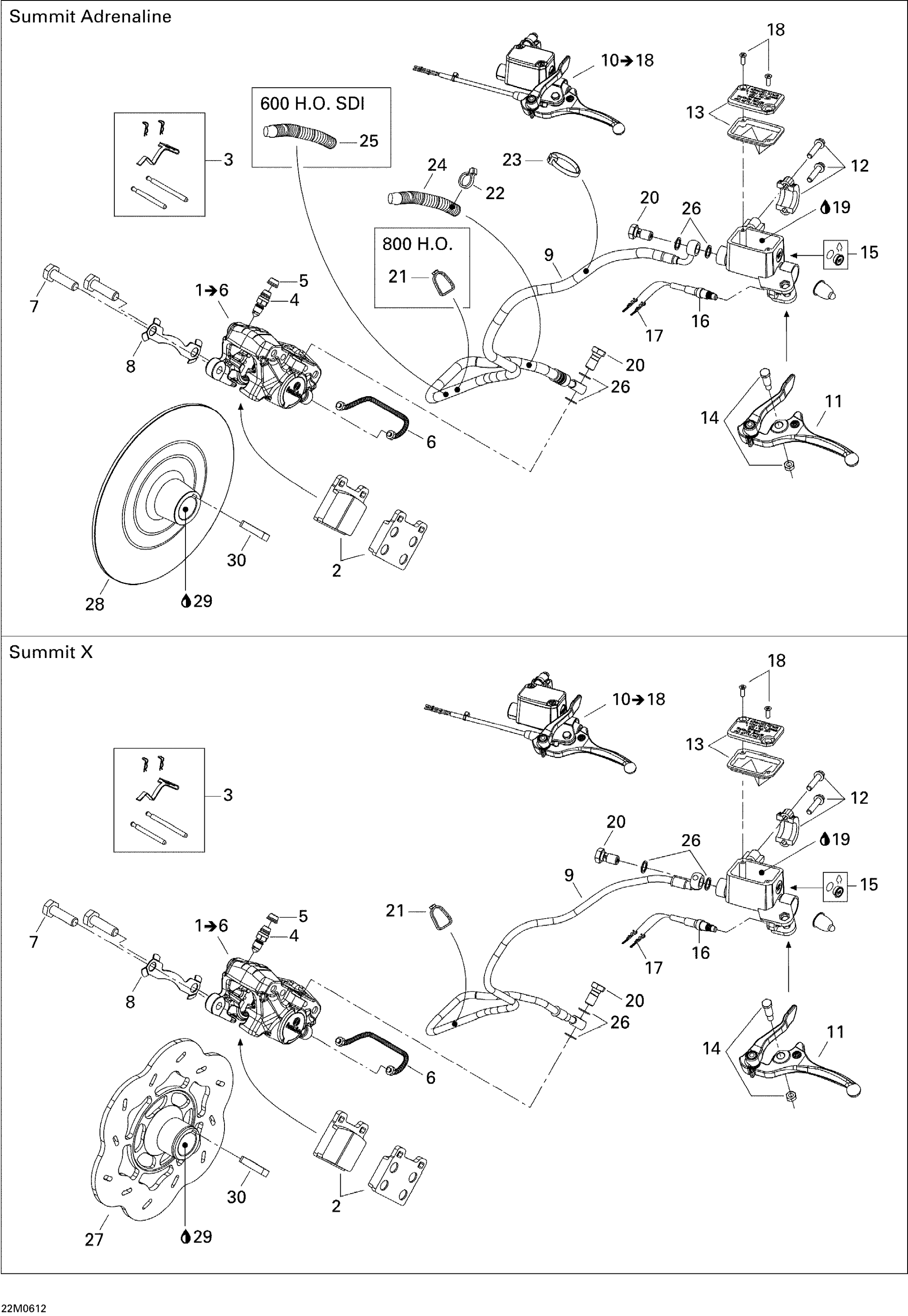 Схема узла: Hydraulic Brakes 600HO