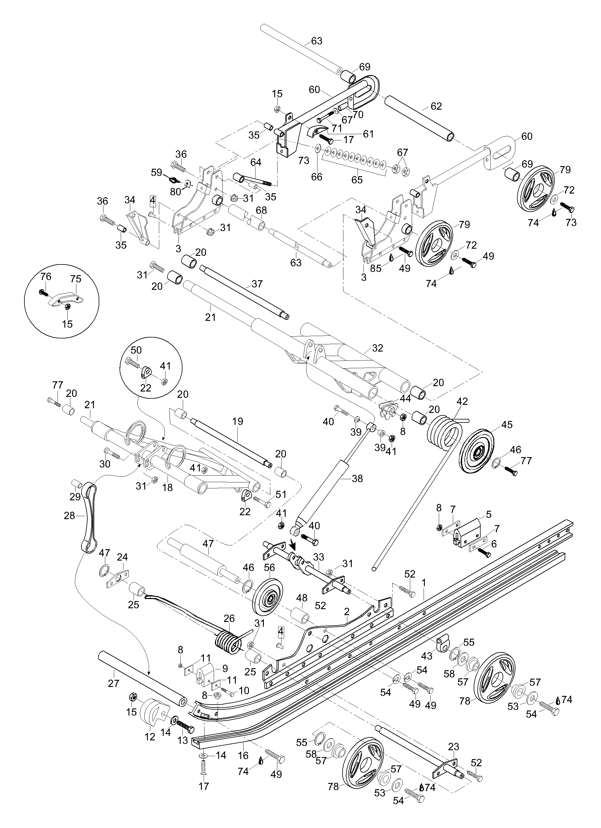 Схема узла: Rear Suspension