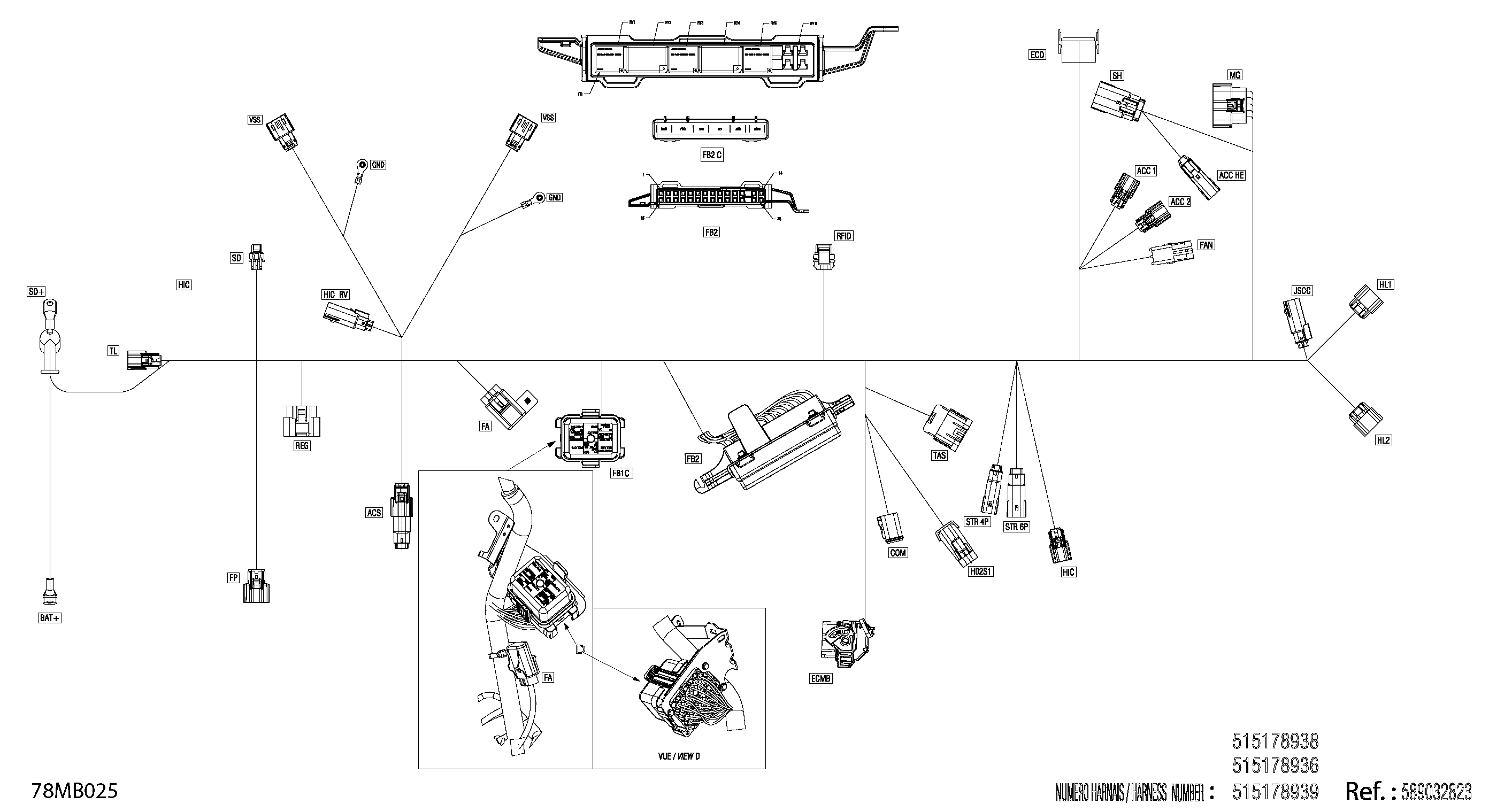 Electric - Main Harness - 515178939 - VIP Hi-End Gauge