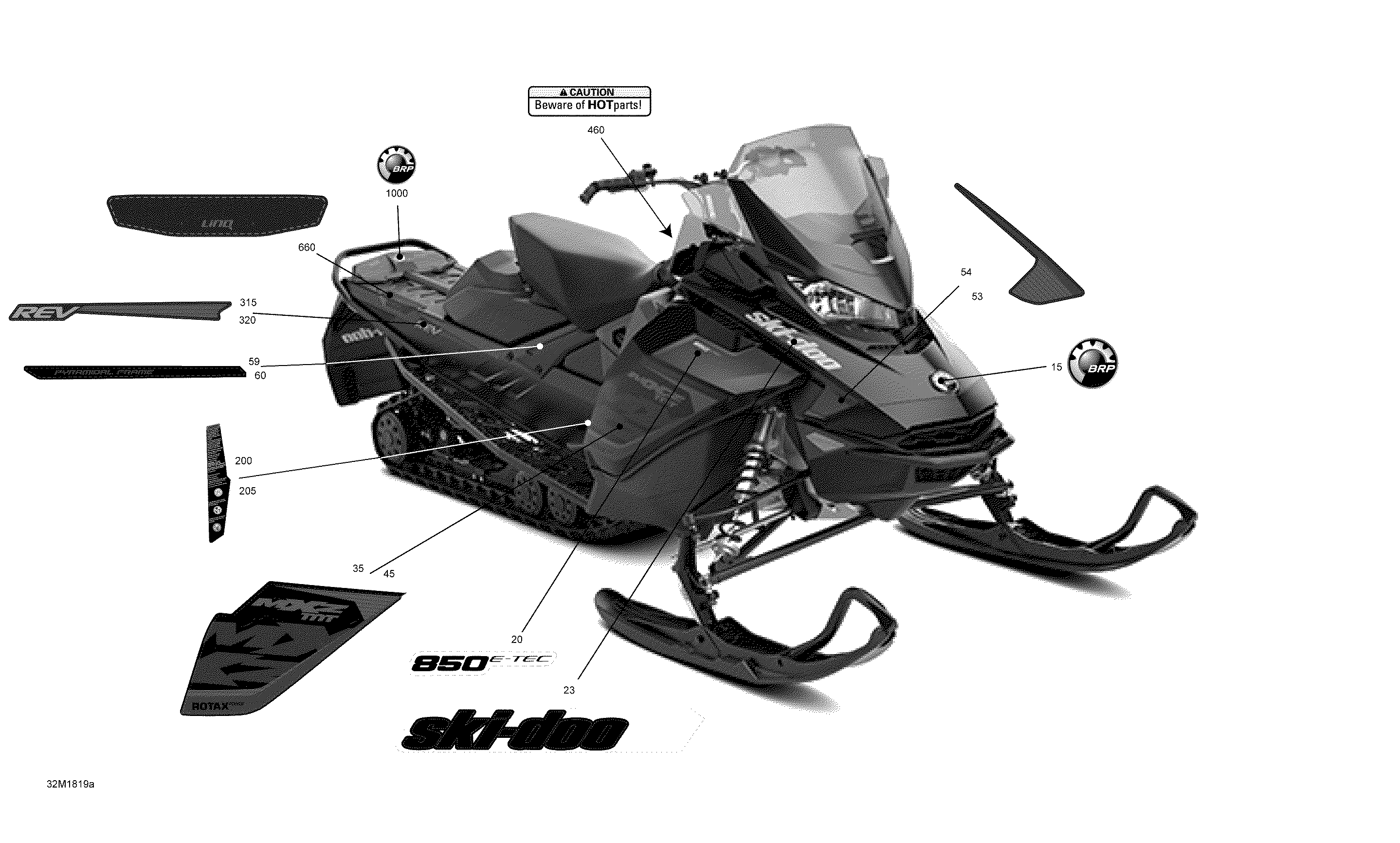 Decals MXZ - 850E-TEC - Package TNT