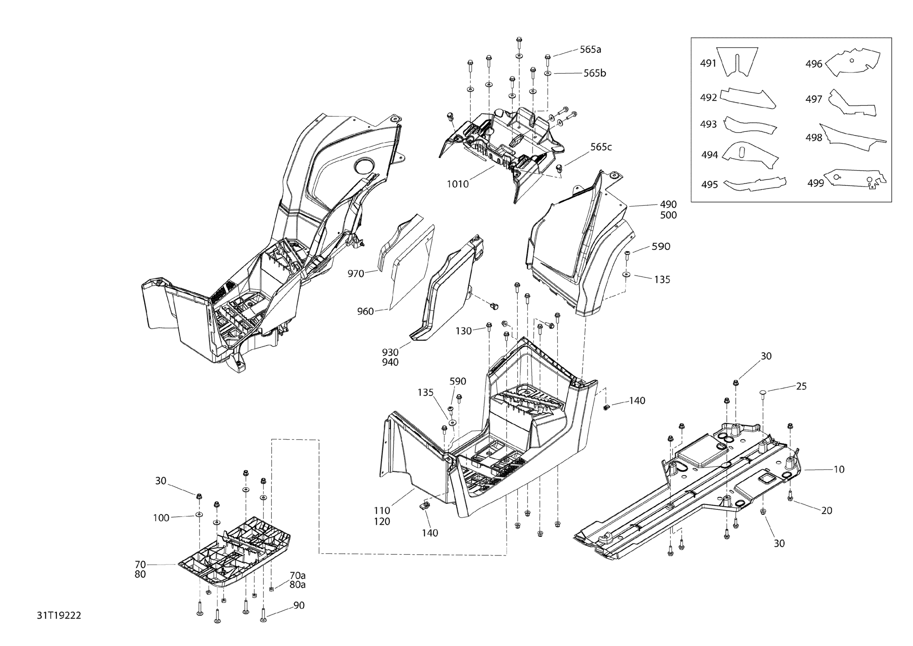 Body And Accessories 6X6 - 650 EFI - North america  - Middle