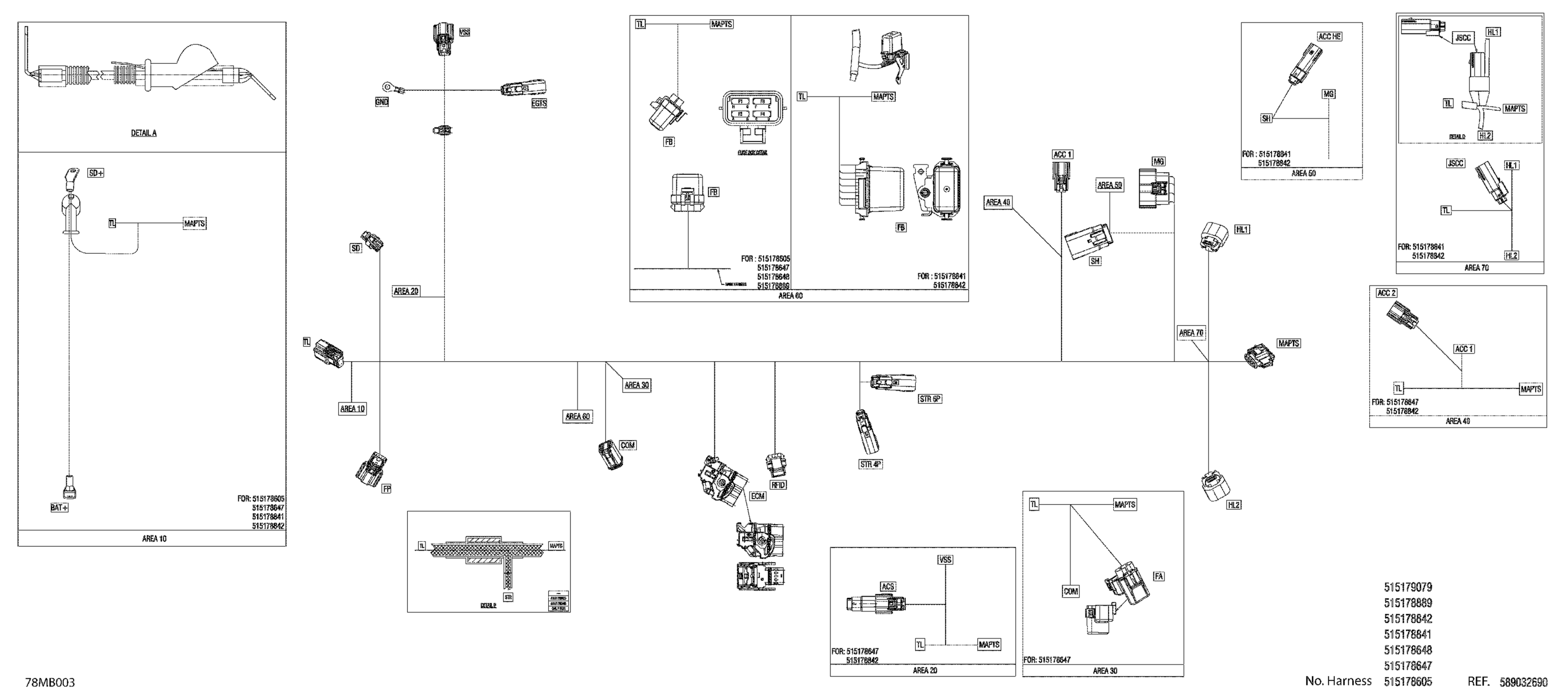 Схема узла: Electric - Main Harness - 515178605