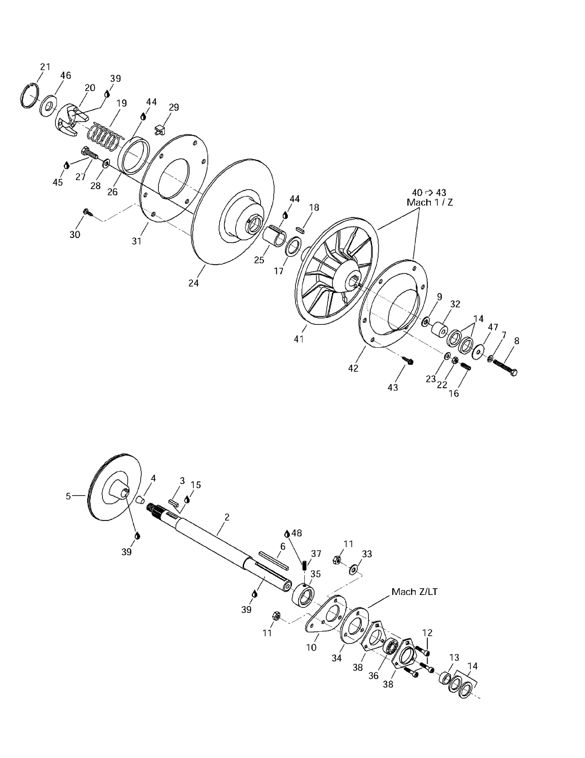 Схема узла: Driven Pulley