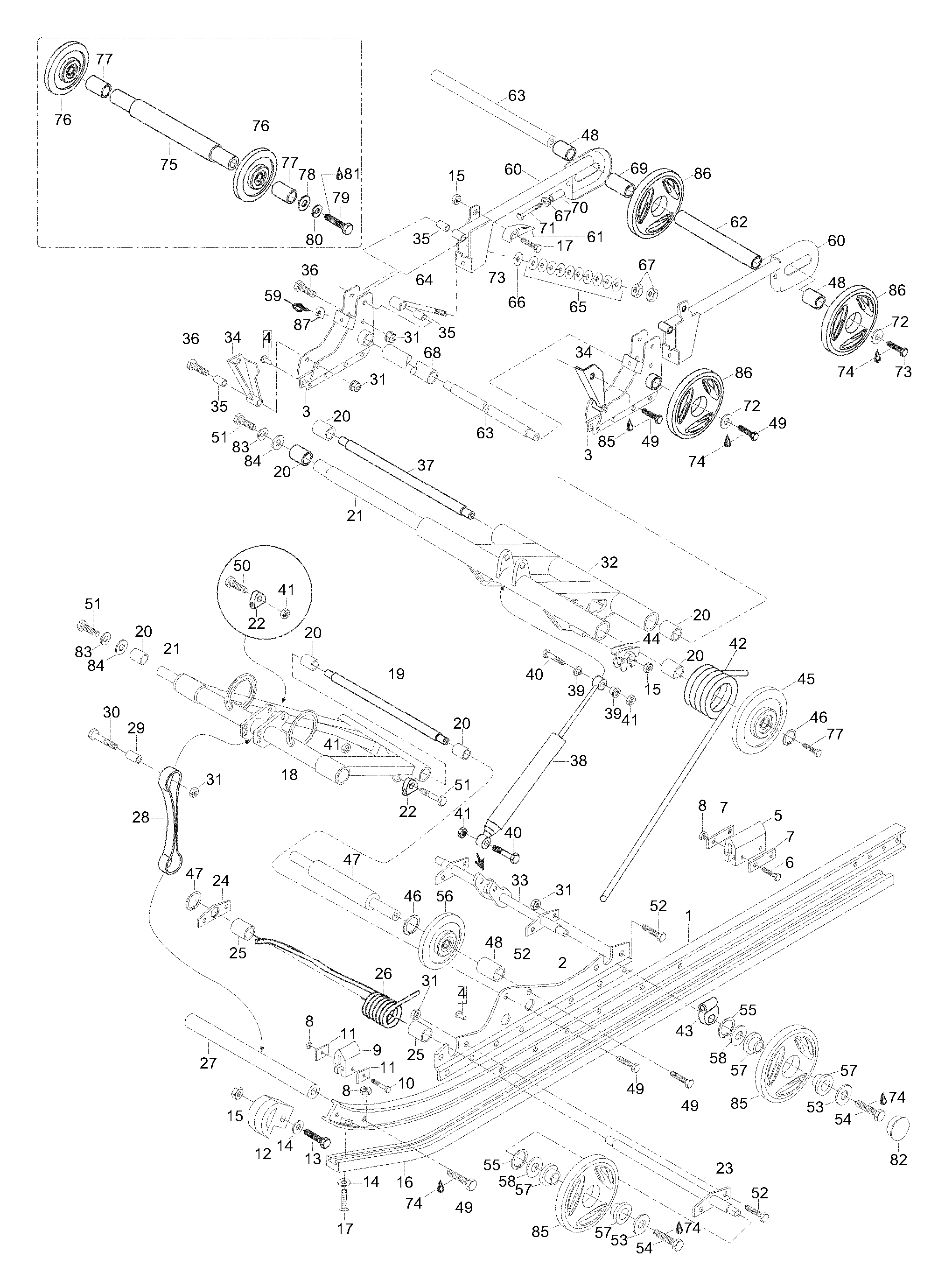 Схема узла: Rear Suspension