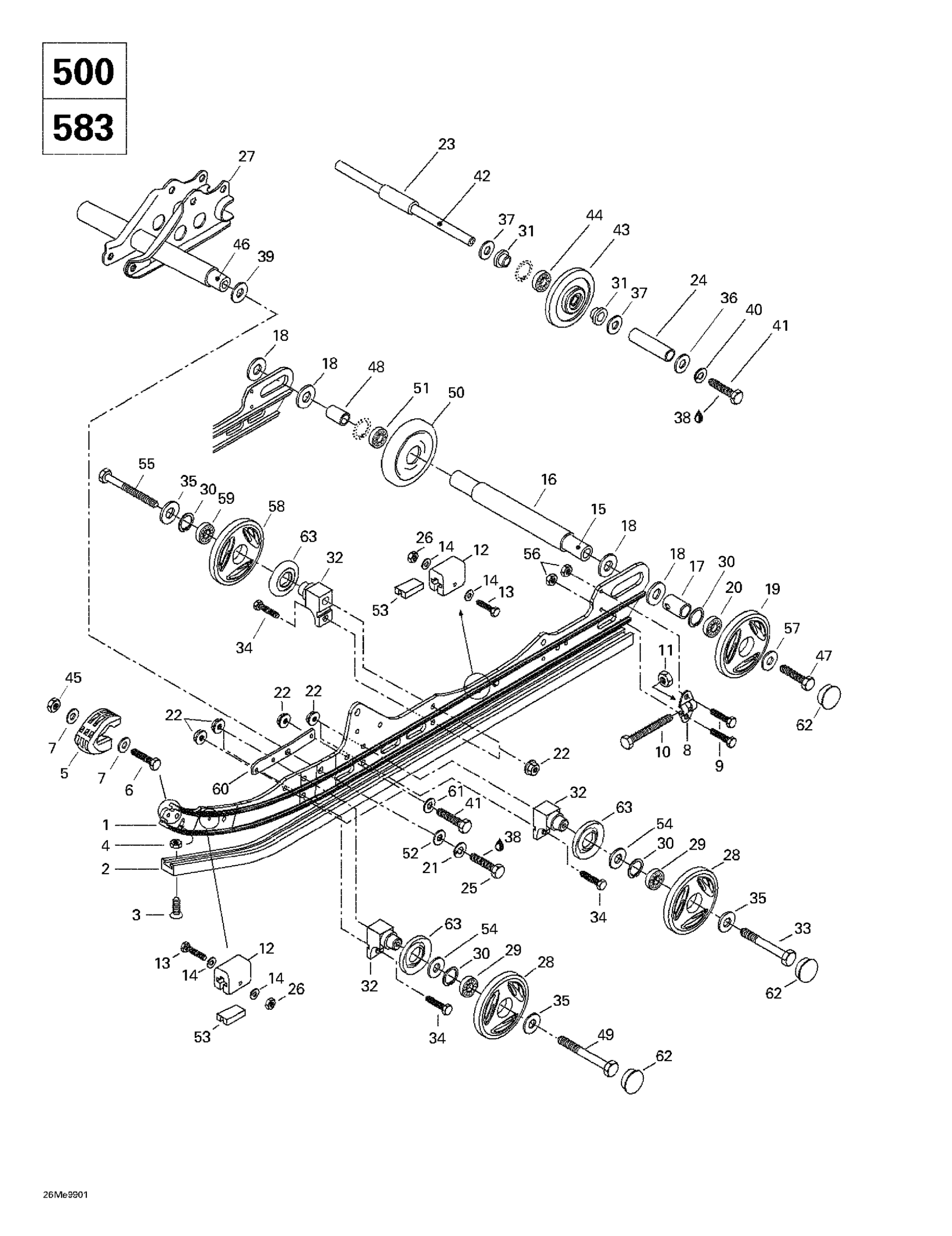 Rear Suspension (500LC, 583)