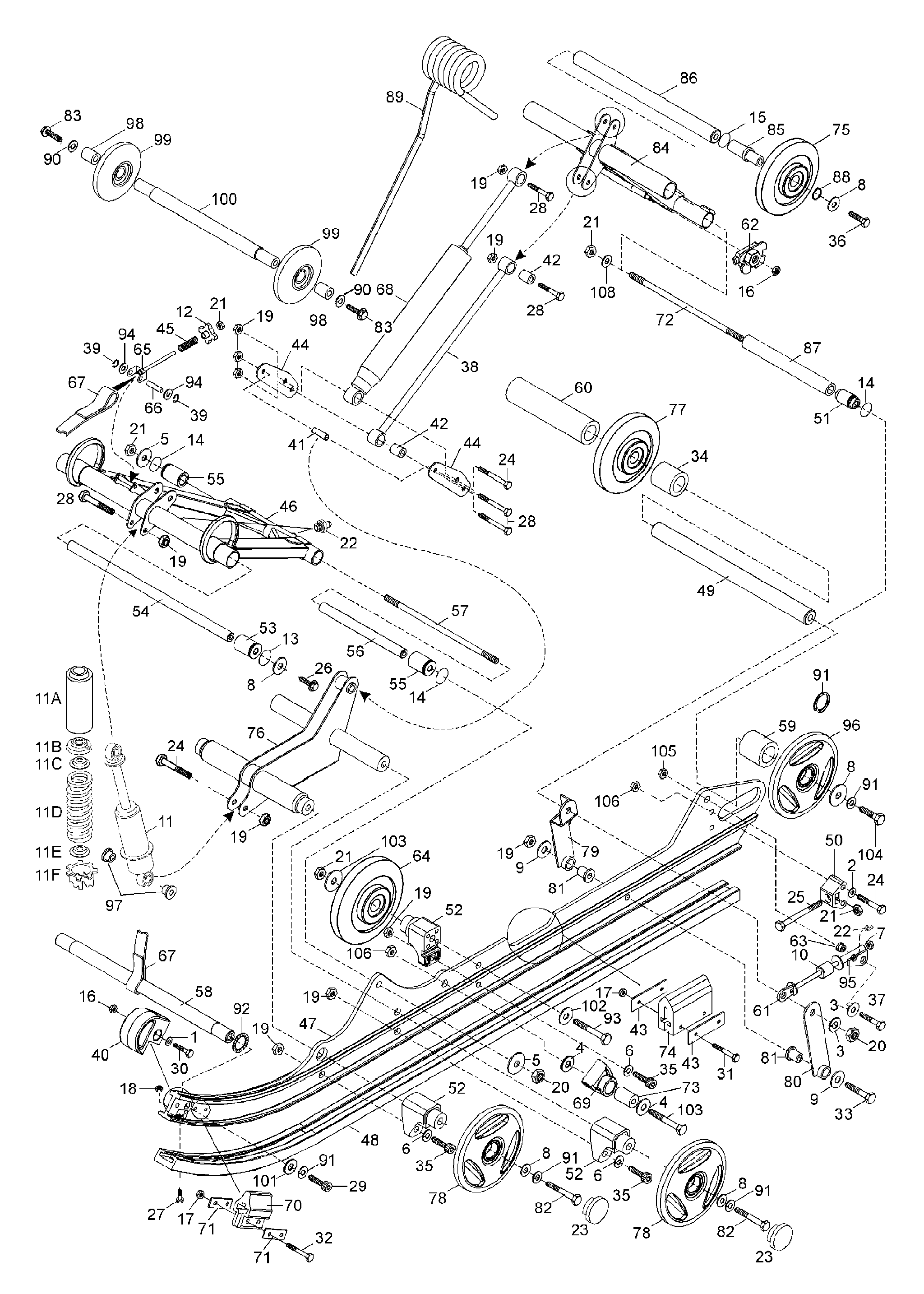 Схема узла: Rear Suspension