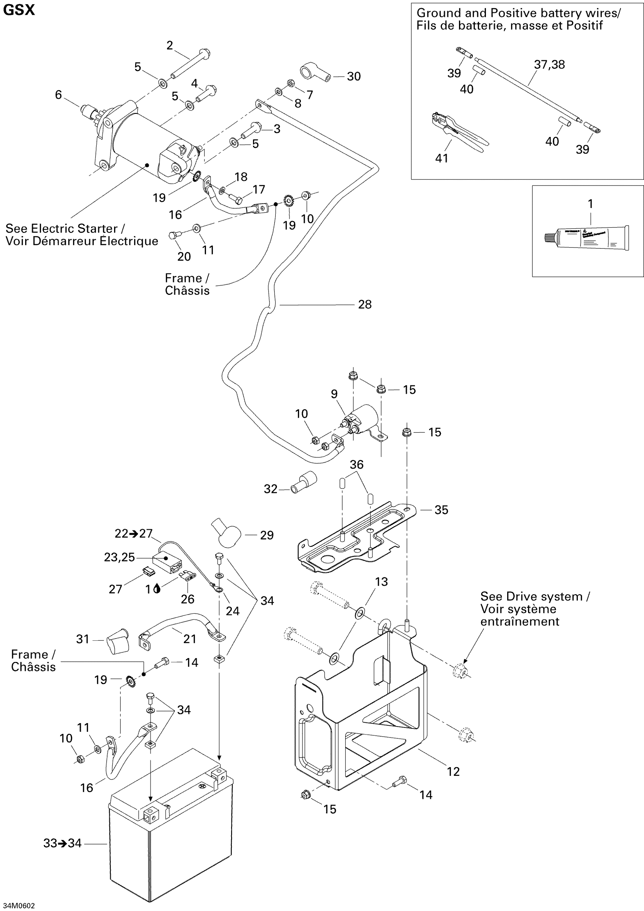 Схема узла: Battery And Starter GSX 380F