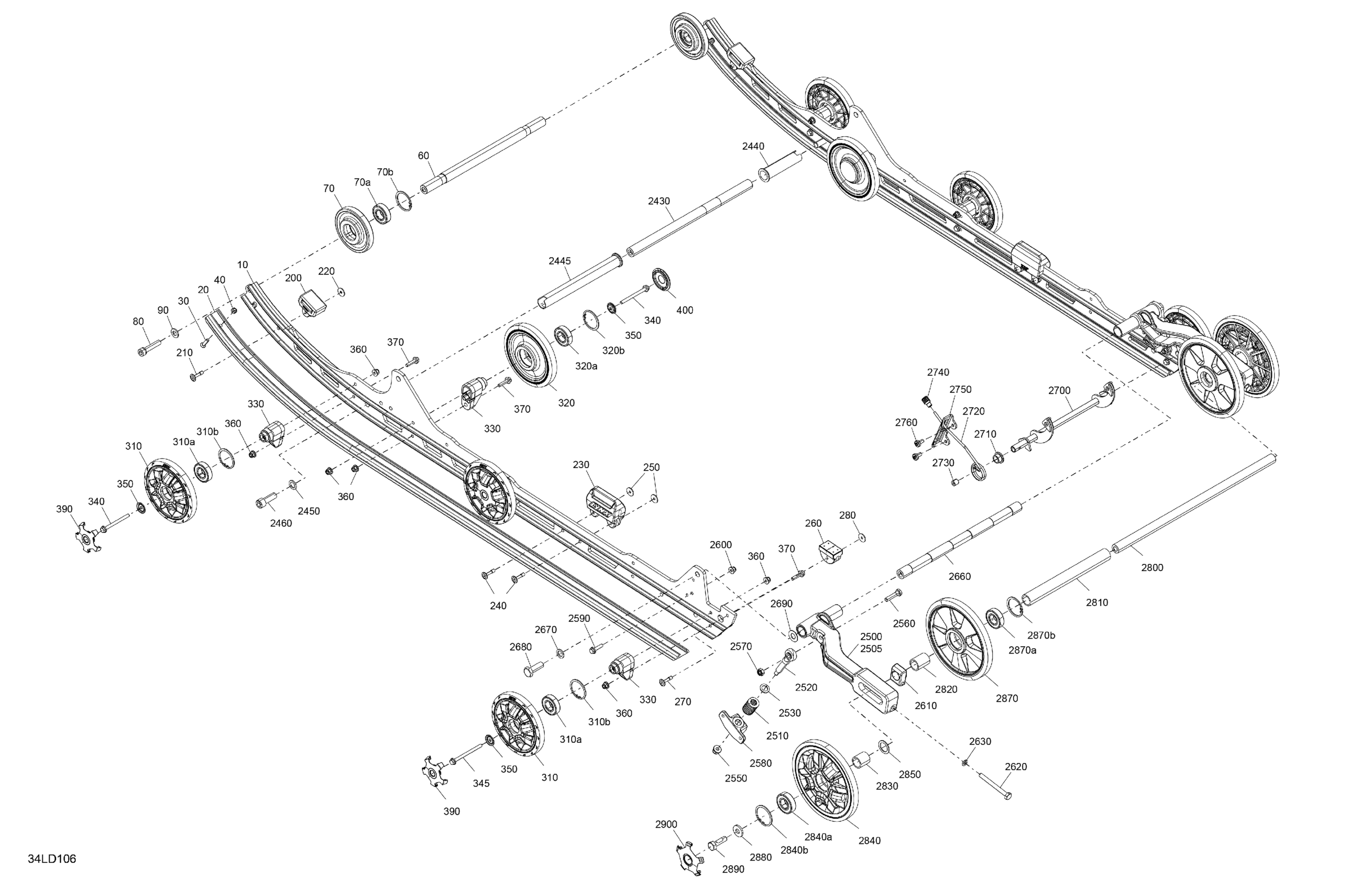 Схема узла: Suspension - Rear - Lower Section