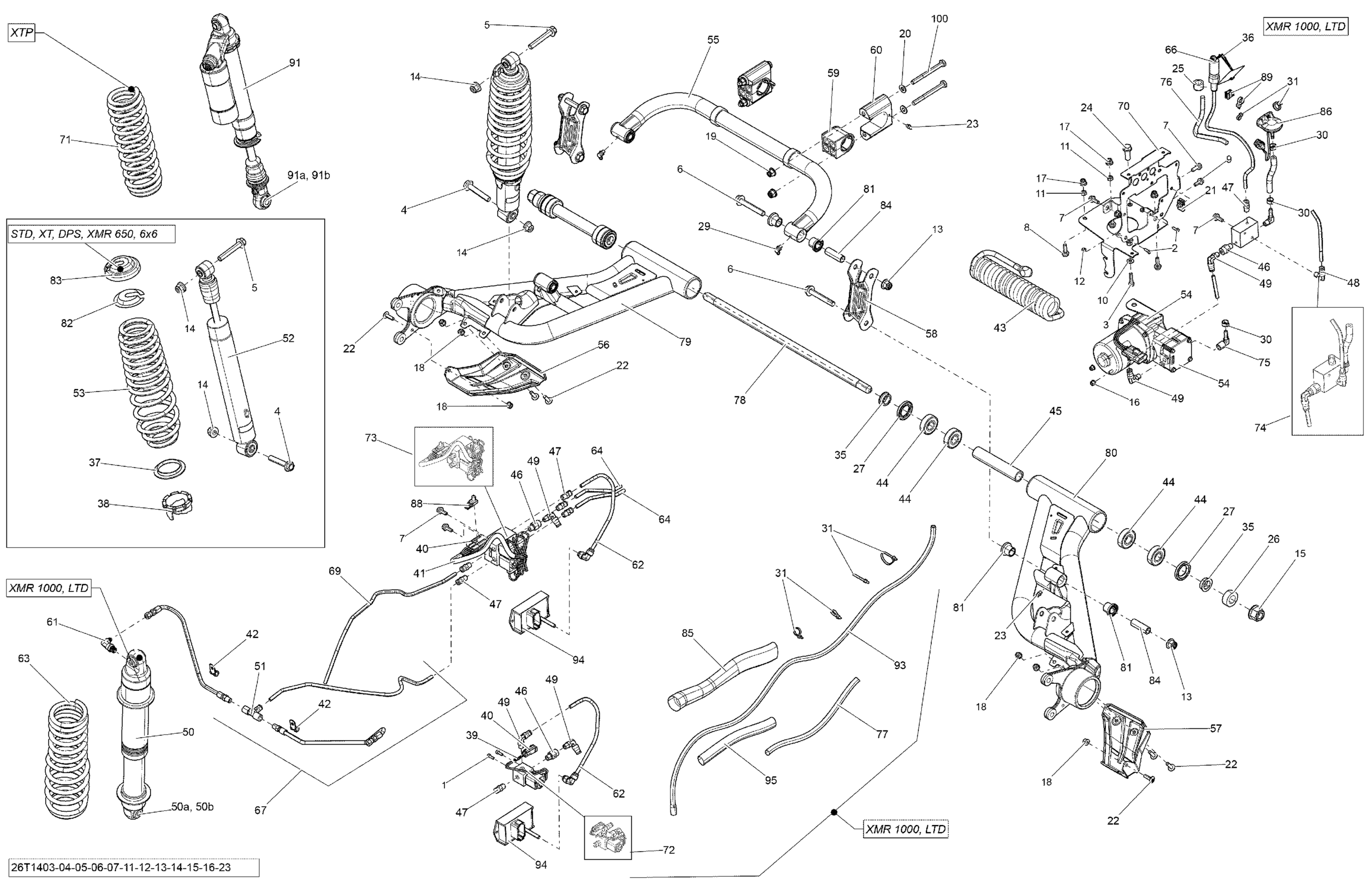 Схема узла: Rear Suspension _26T1423