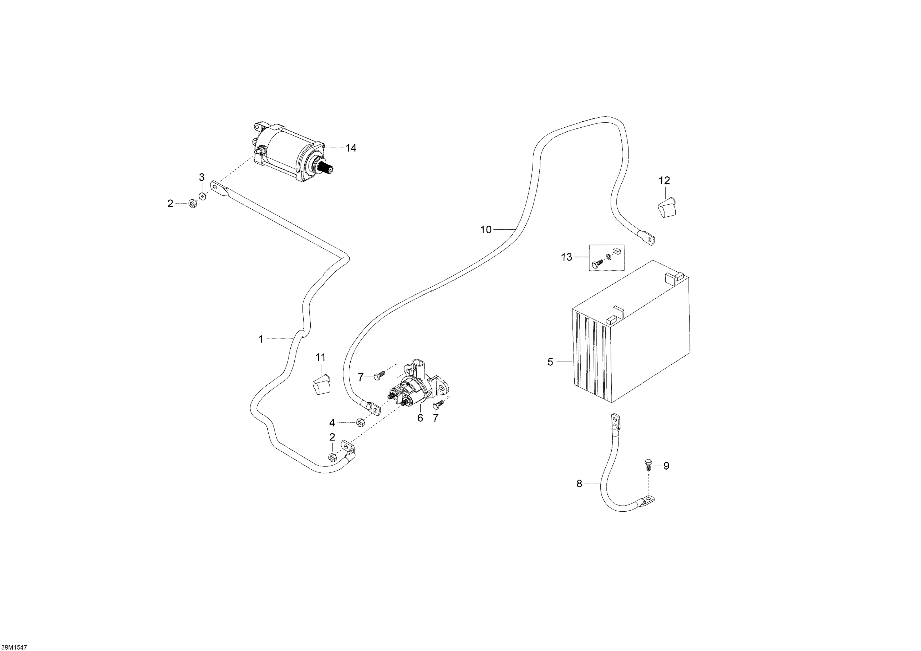 Battery And Starter _39M1547