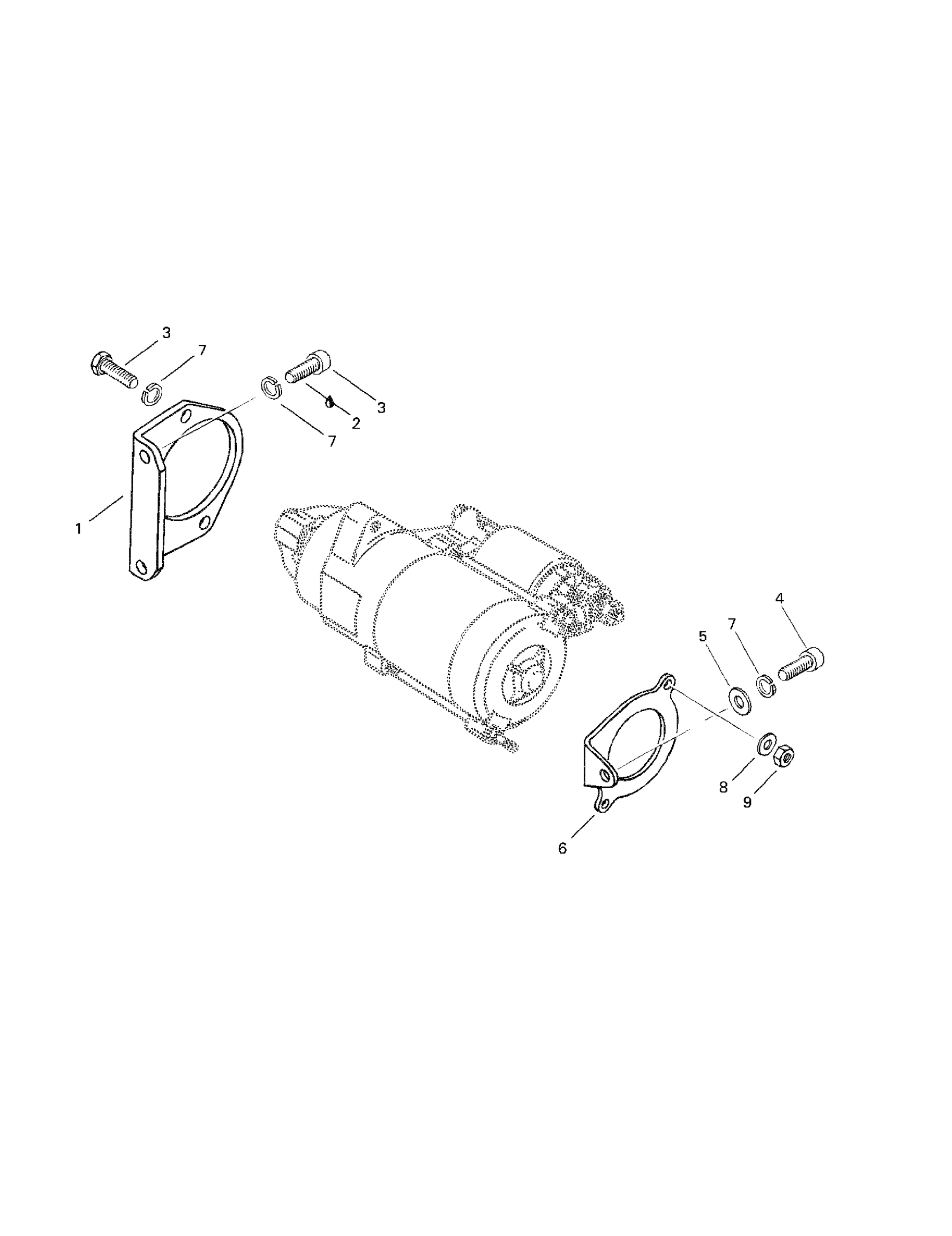 Схема узла: Electric Starter Bracket