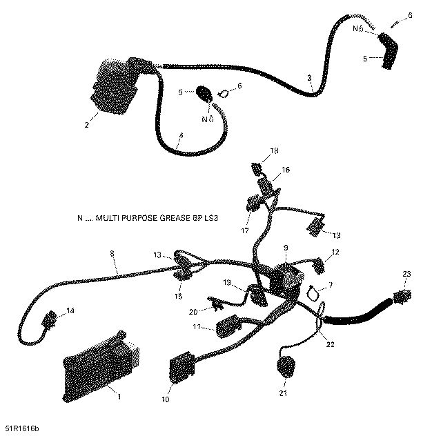 Engine Harness and Electronic Module - 650 EFI (Package PRO)