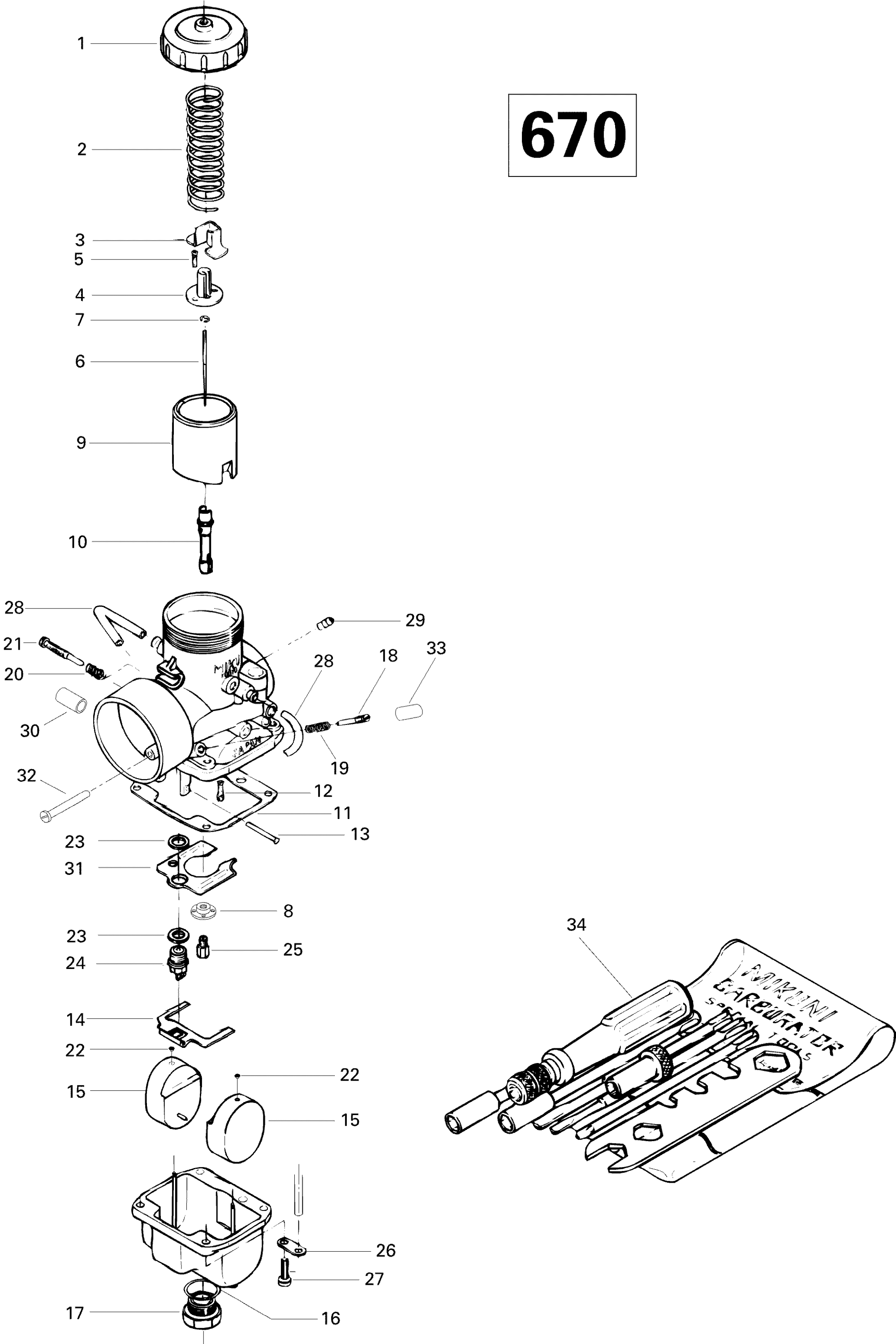 Схема узла: Carburetor 670