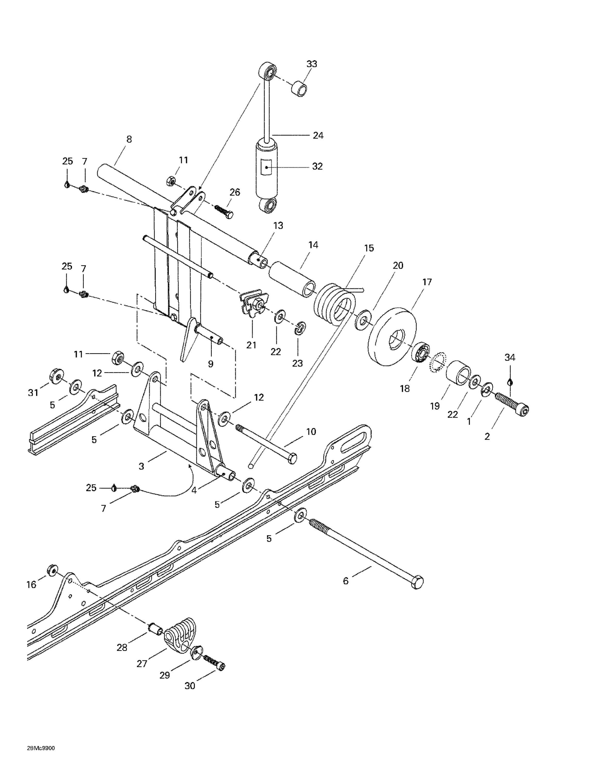 Схема узла: Rear Arm, Rear Suspension