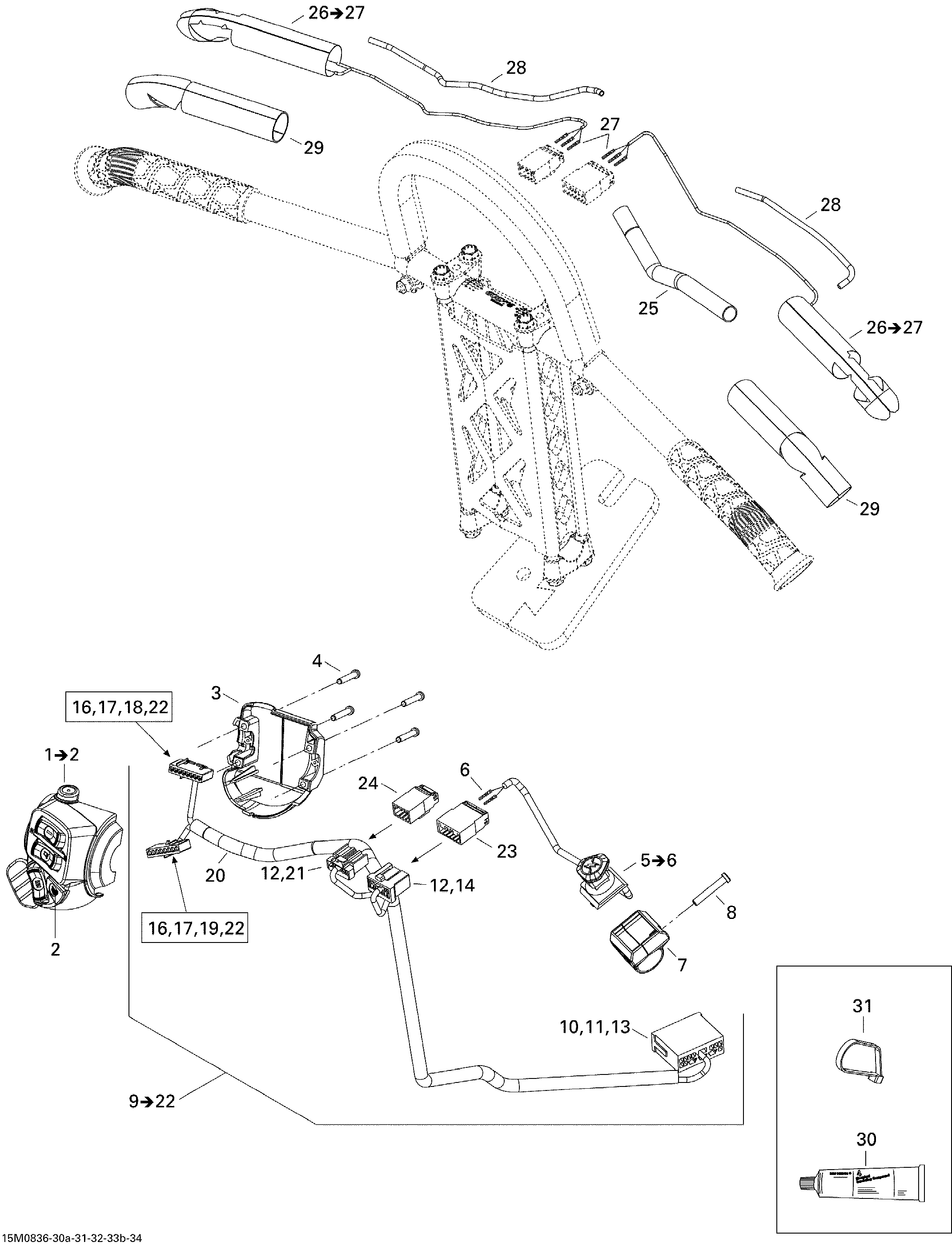 Steering Wiring Harness 800R