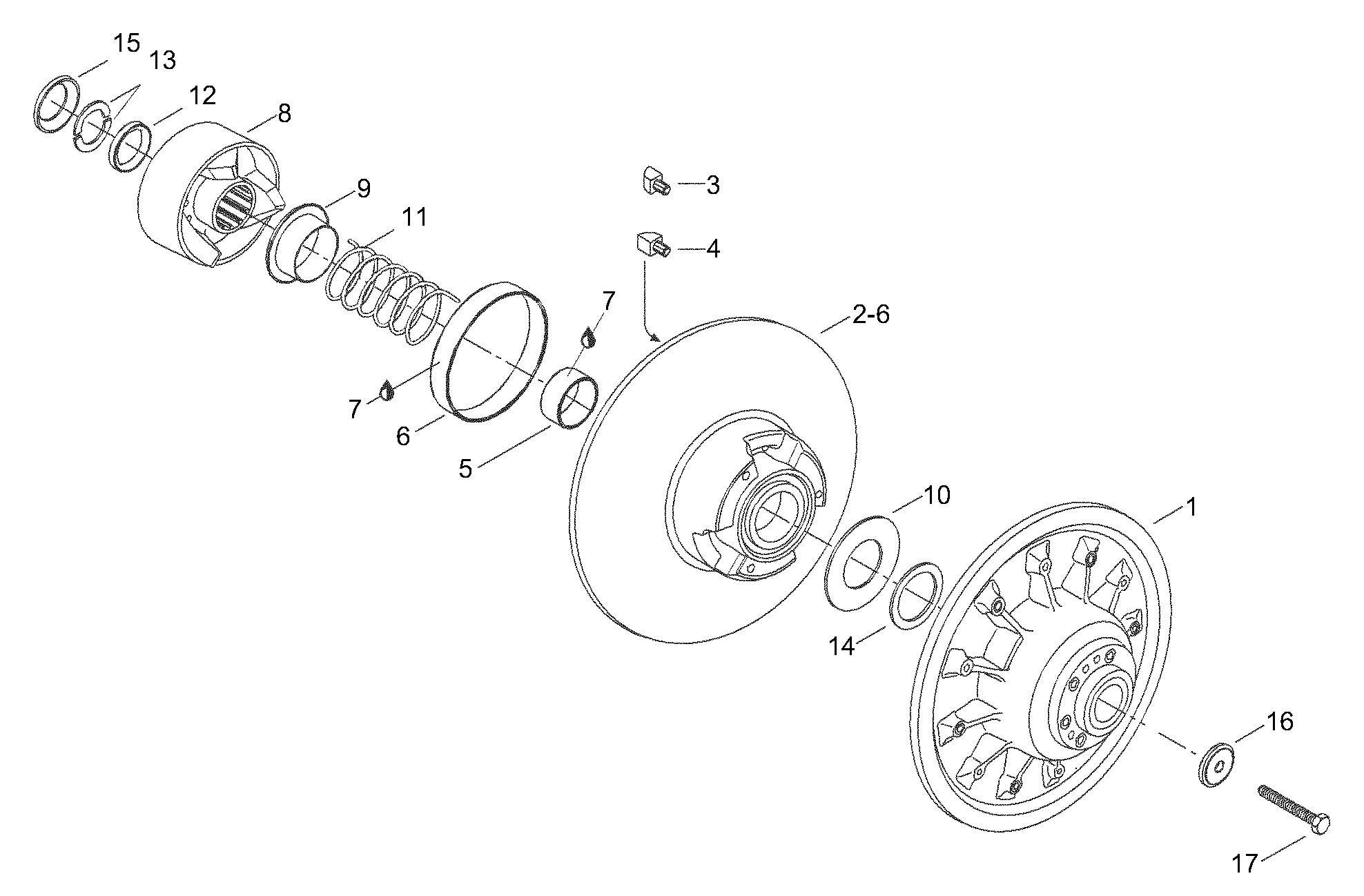 Схема узла: Driven Pulley