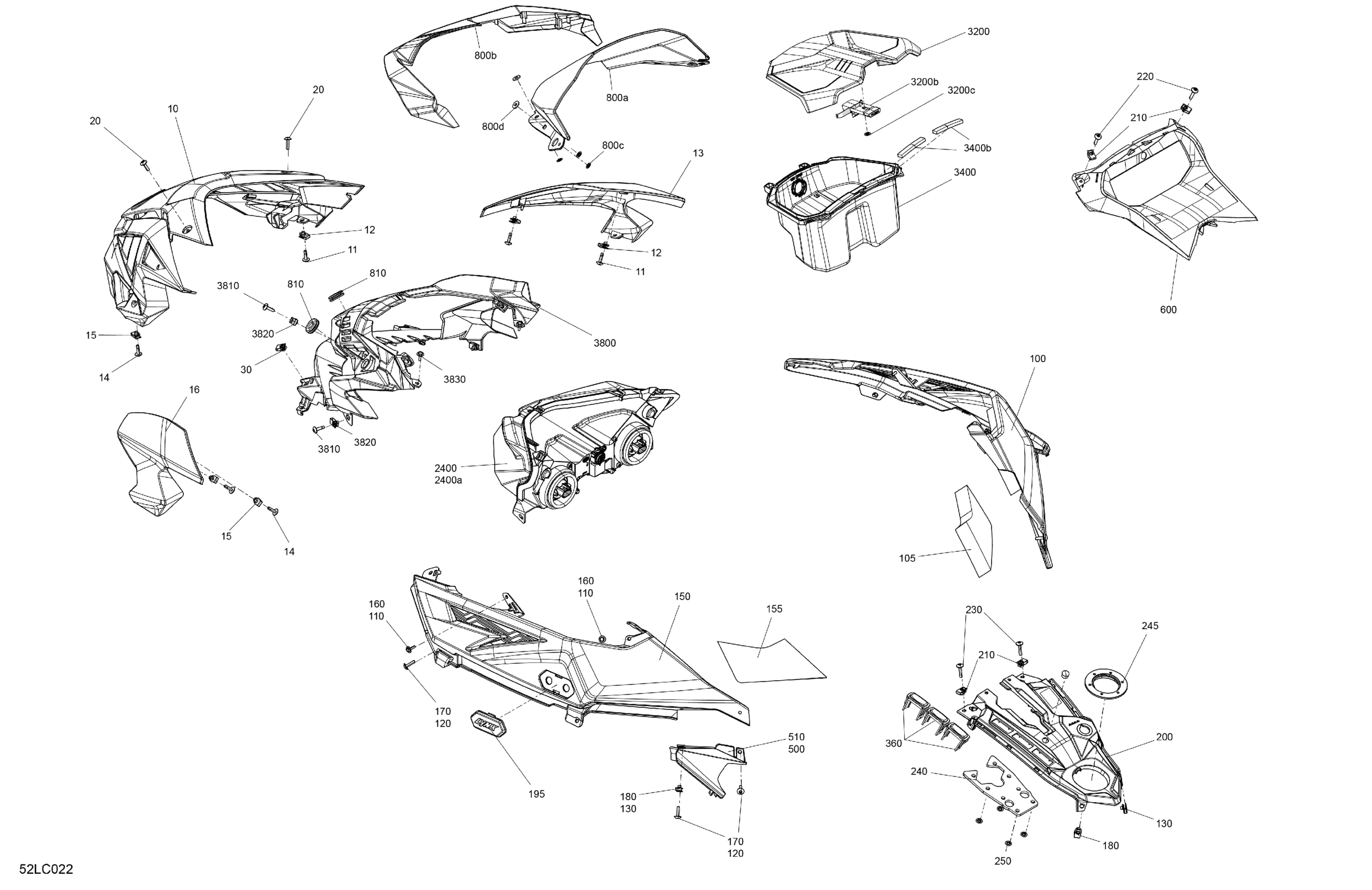 Body - Hood Section and WindShield