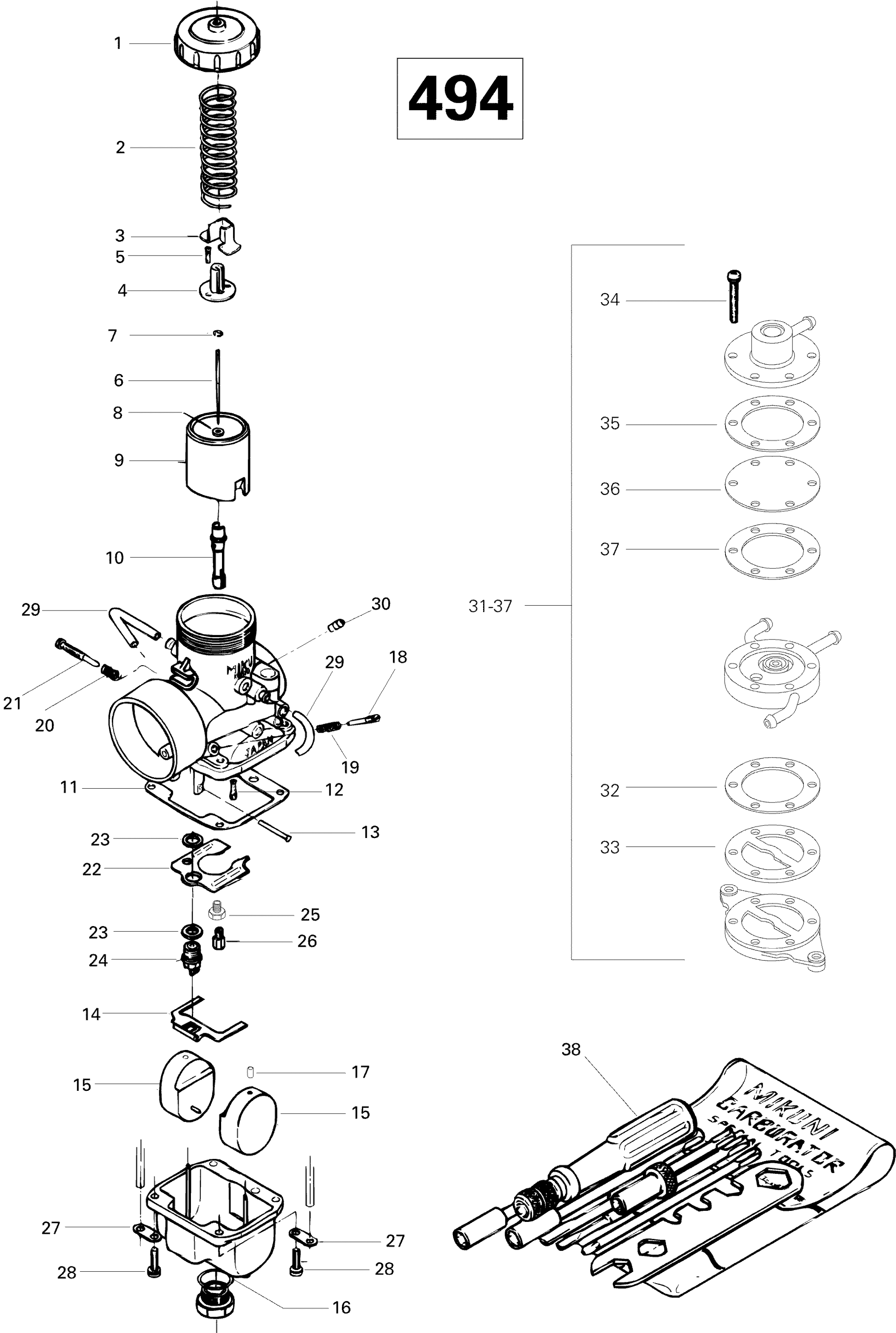 Схема узла: Carburetor 500