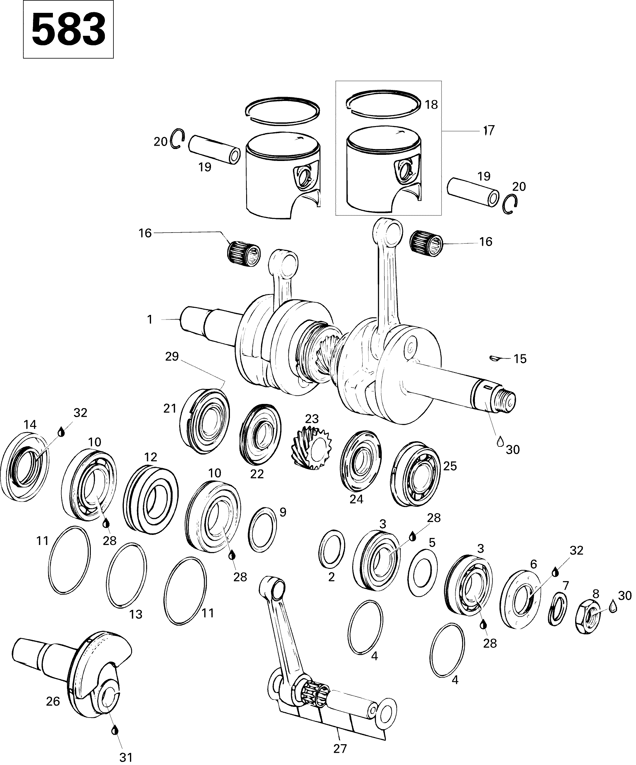 Crankshaft And Pistons 583