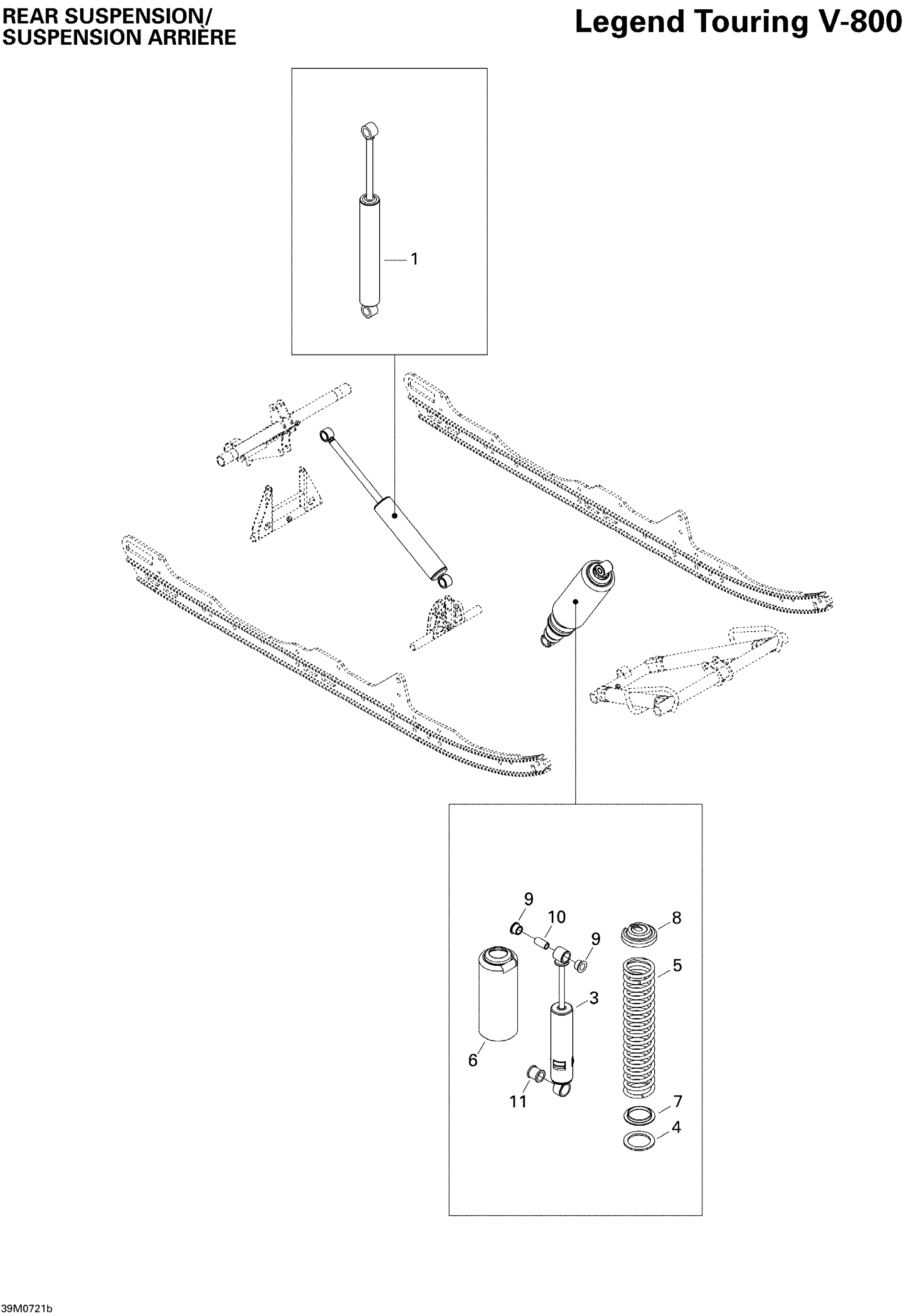 Схема узла: Rear Suspension Shocks Touring