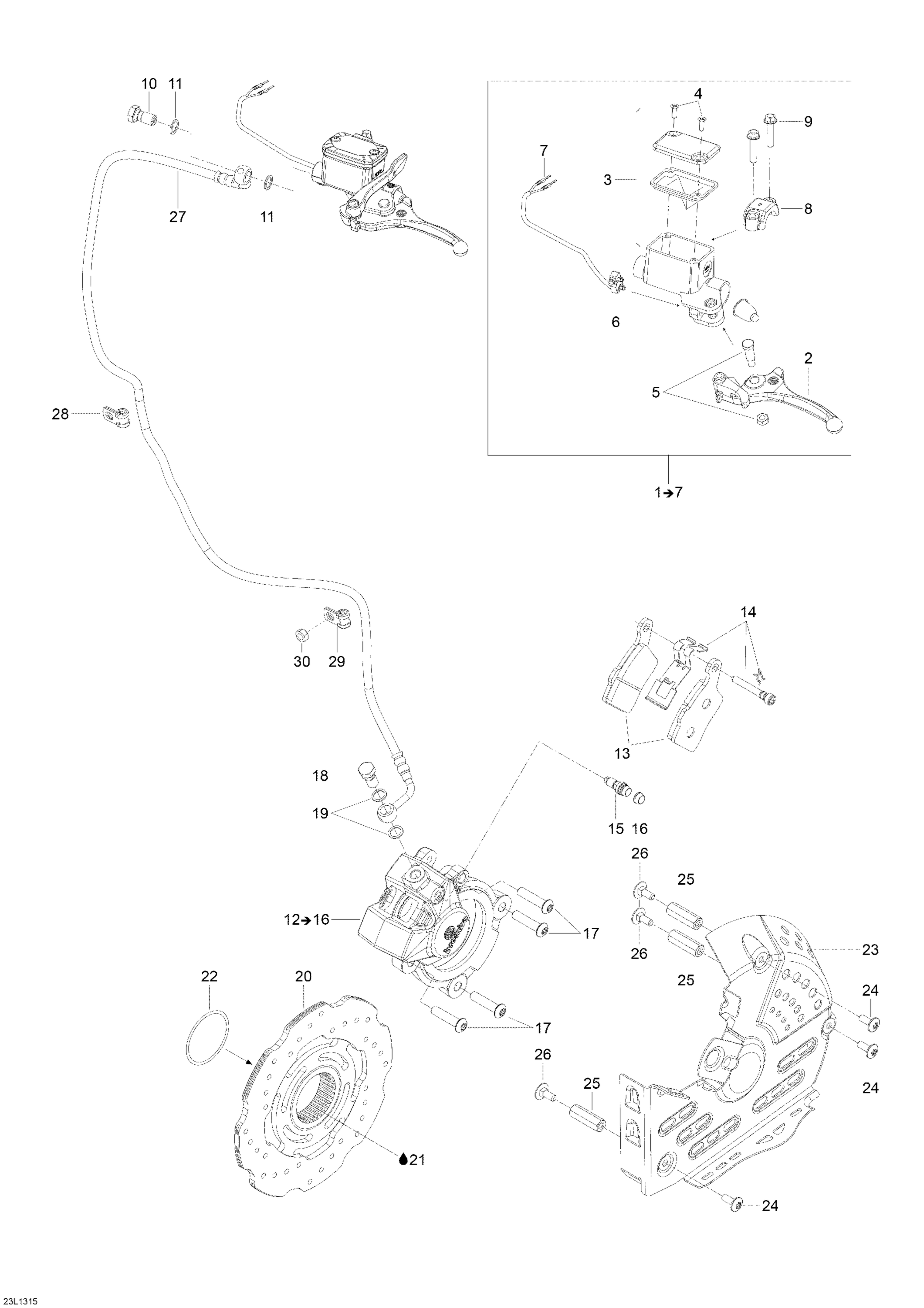 Схема узла: Hydraulic Brakes