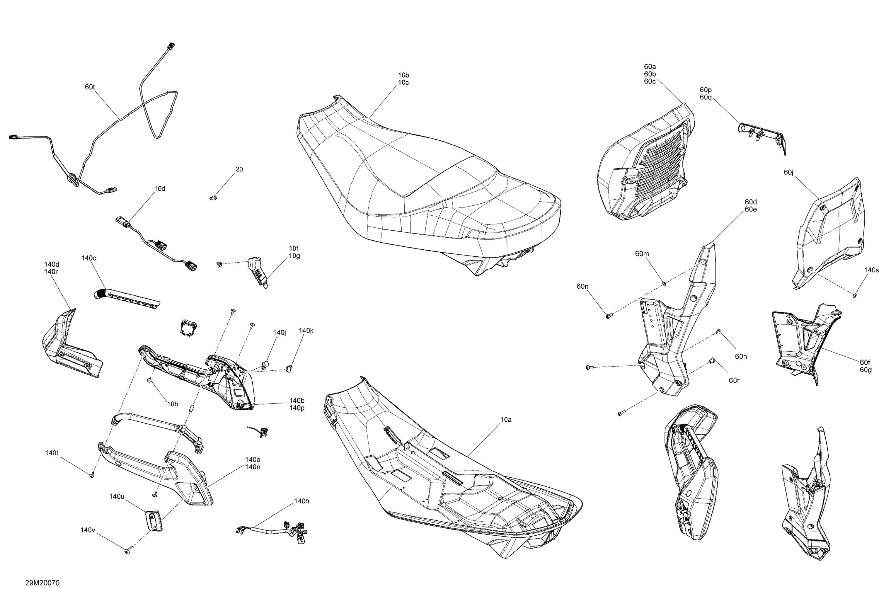 Схема узла: Seat - Main Section - LTD