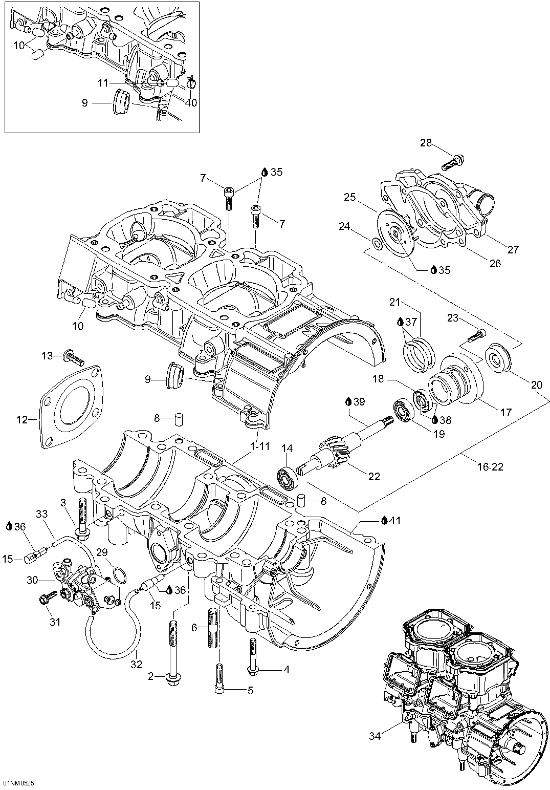 Схема узла: Crankcase
