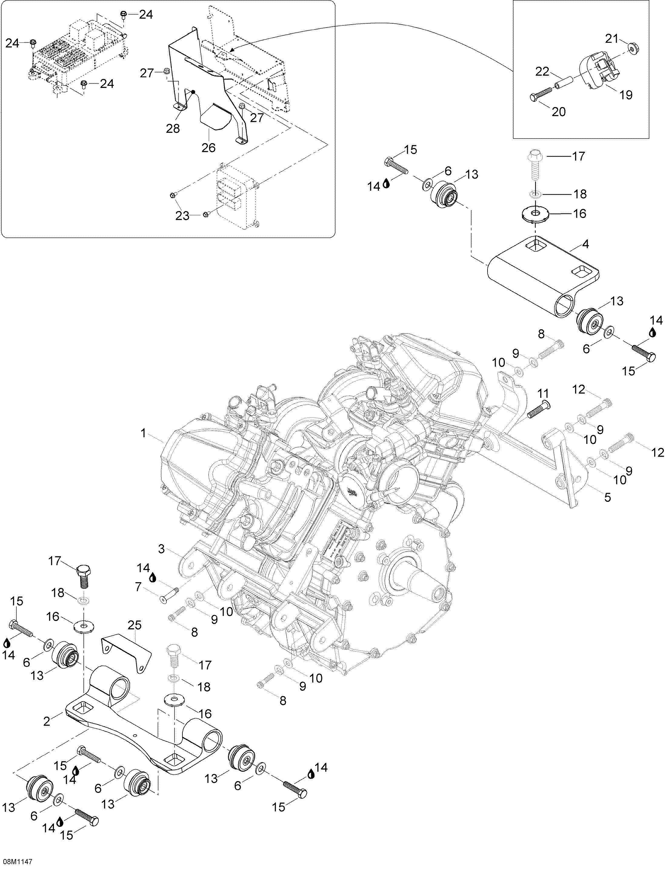 Схема узла: Engine And Engine Support