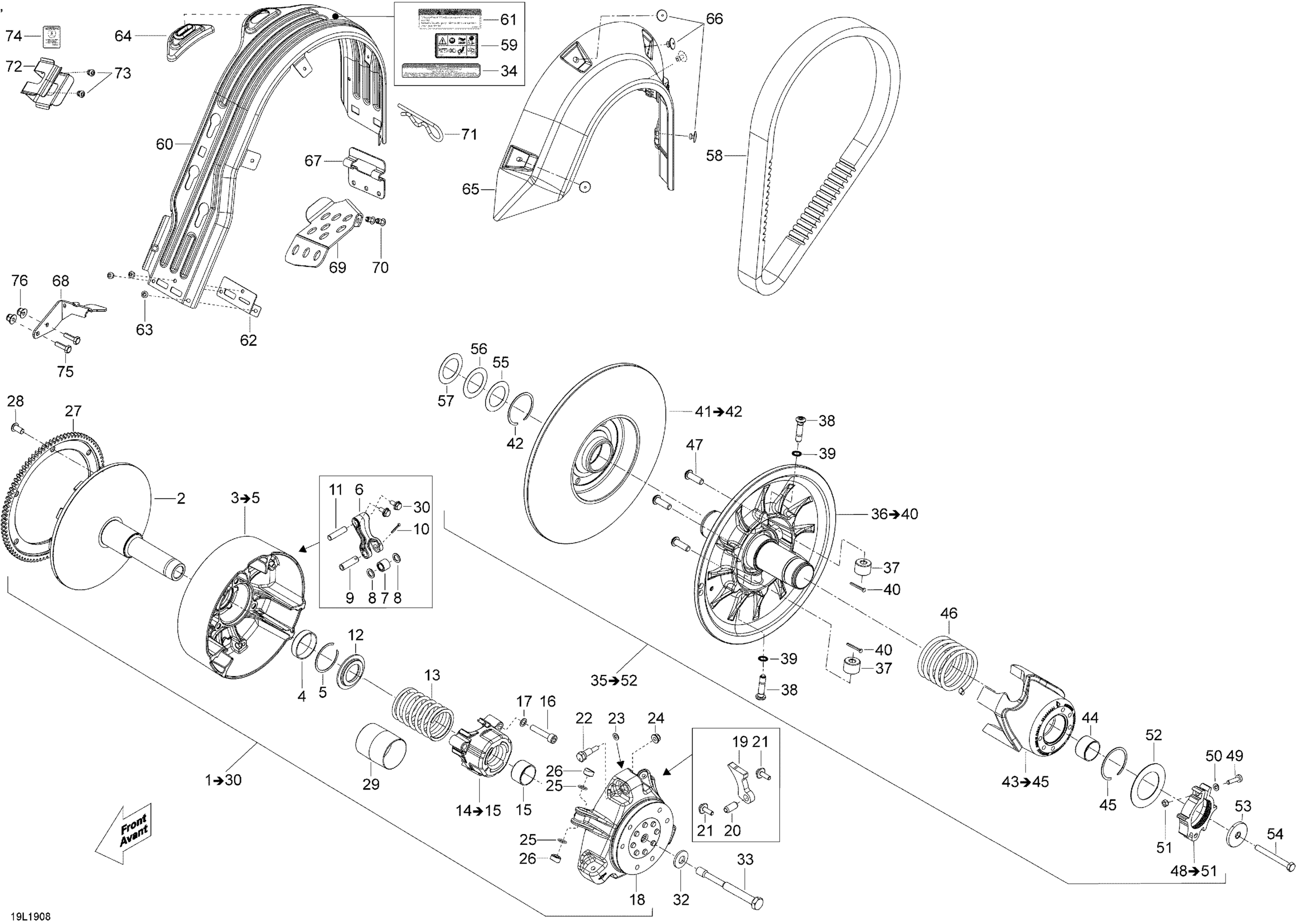 Pulley Commander - 600 HO E-TEC