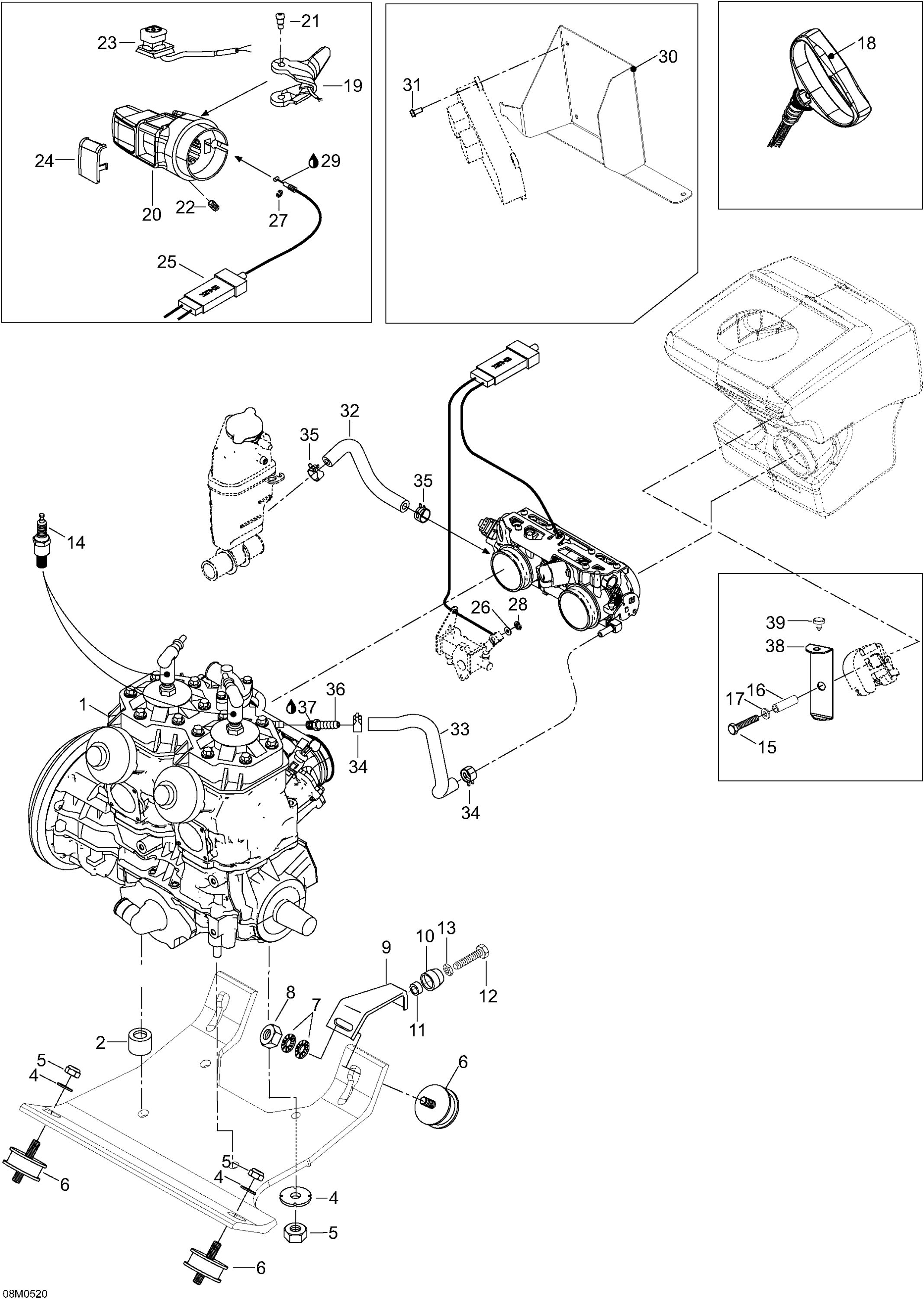 Схема узла: Engine And Engine Support