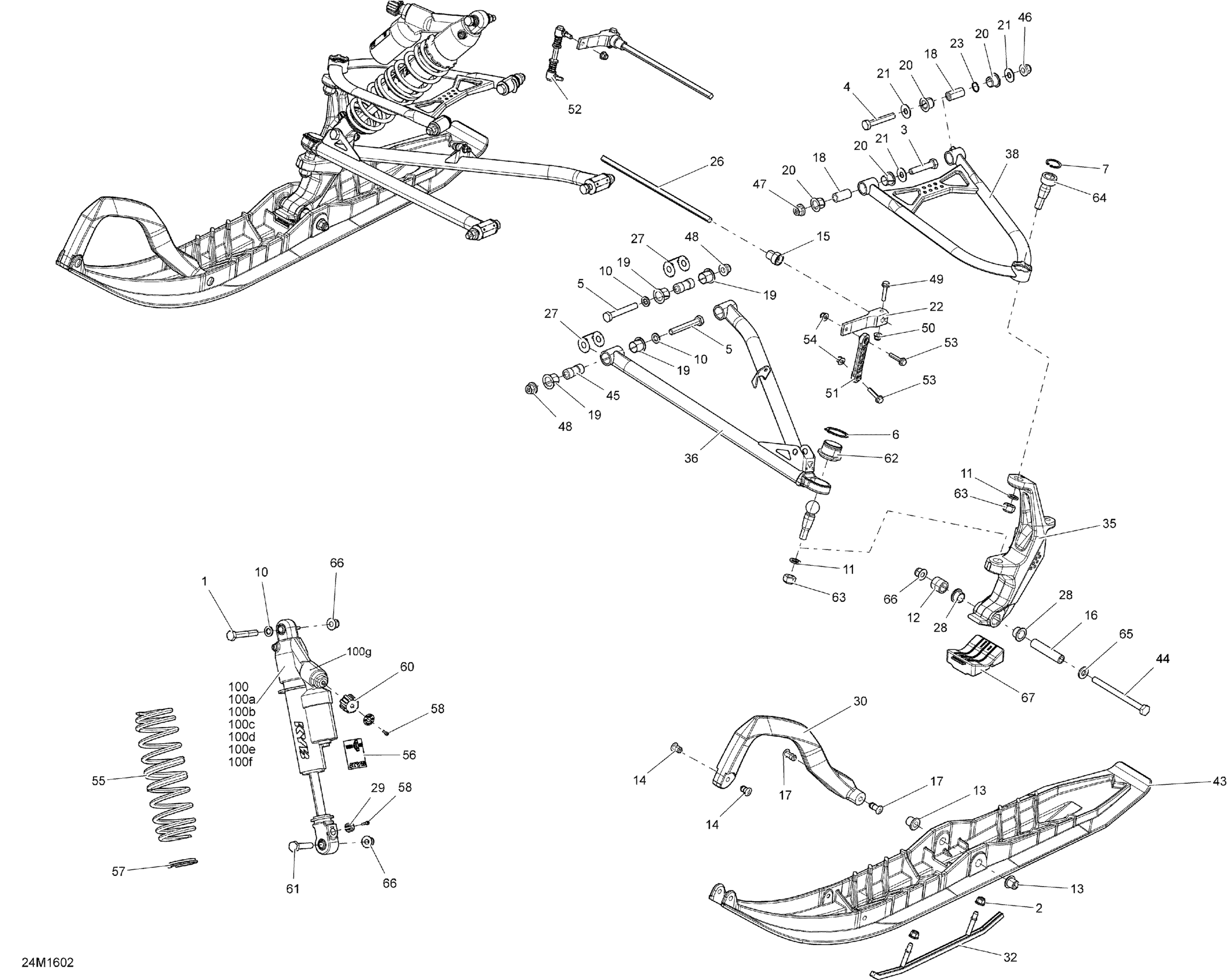 Схема узла: Front Suspension And Ski