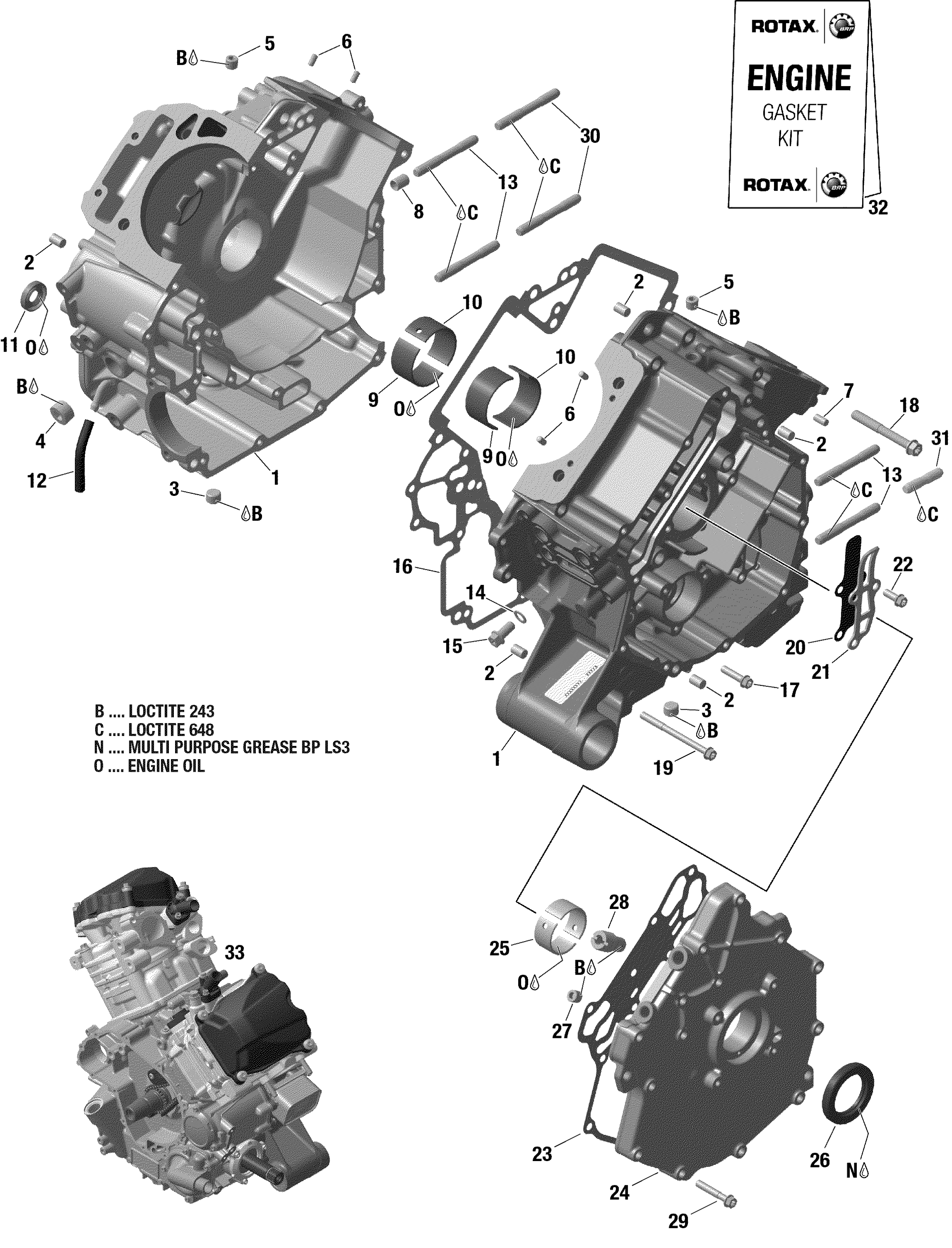 Схема узла: Crankcase New T3