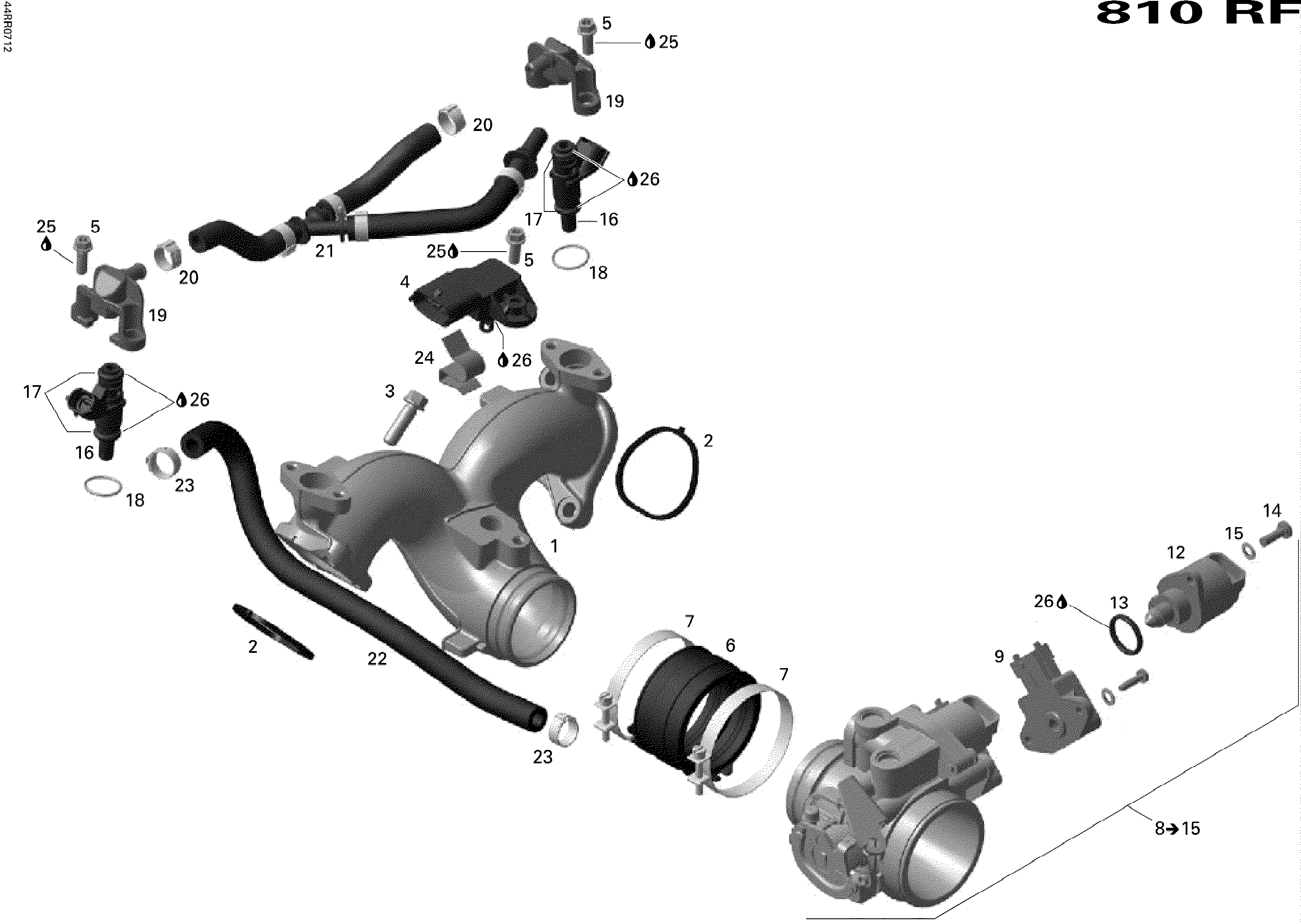 Схема узла: Intake Manifold And Throttle Body