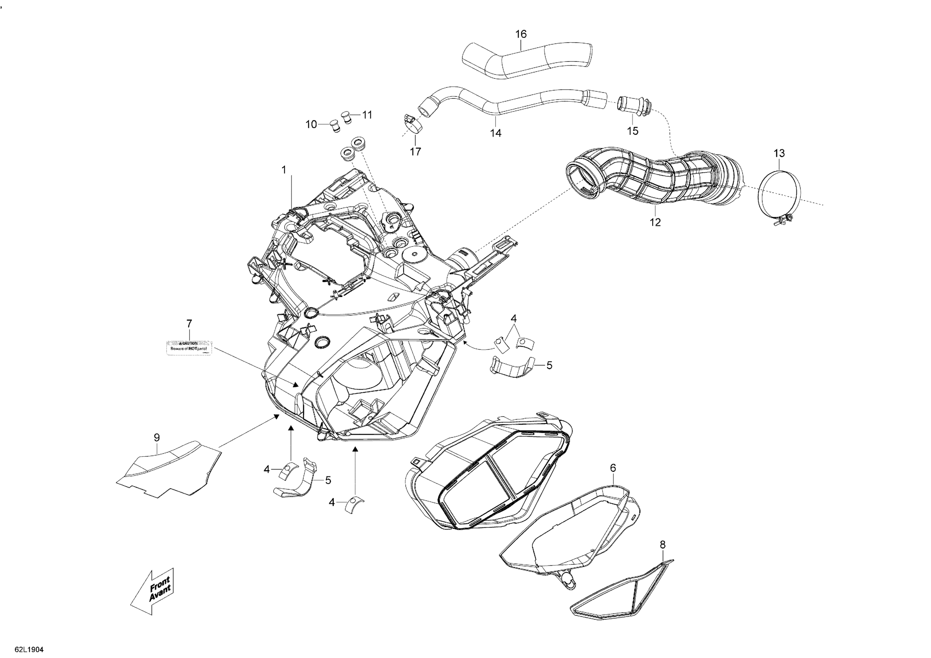 Схема узла: Air Intake 600 A XU