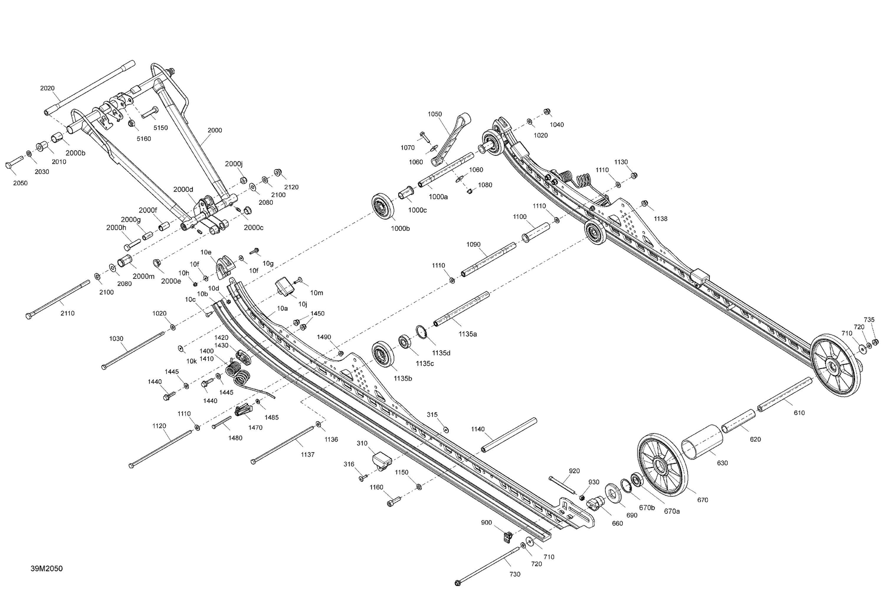 Схема узла: Suspension, Rear - Lower Section