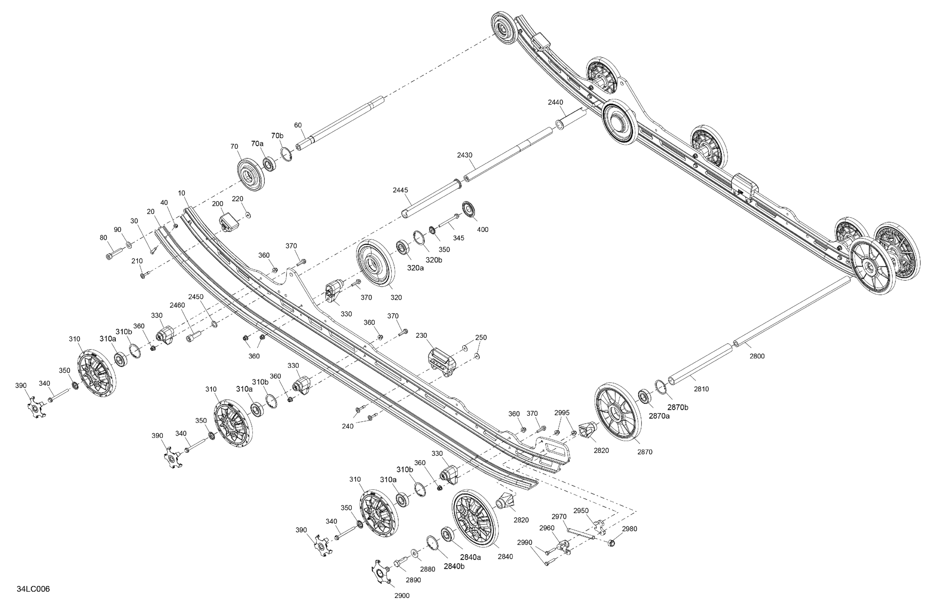 Схема узла: Suspension - Rear - Lower Section
