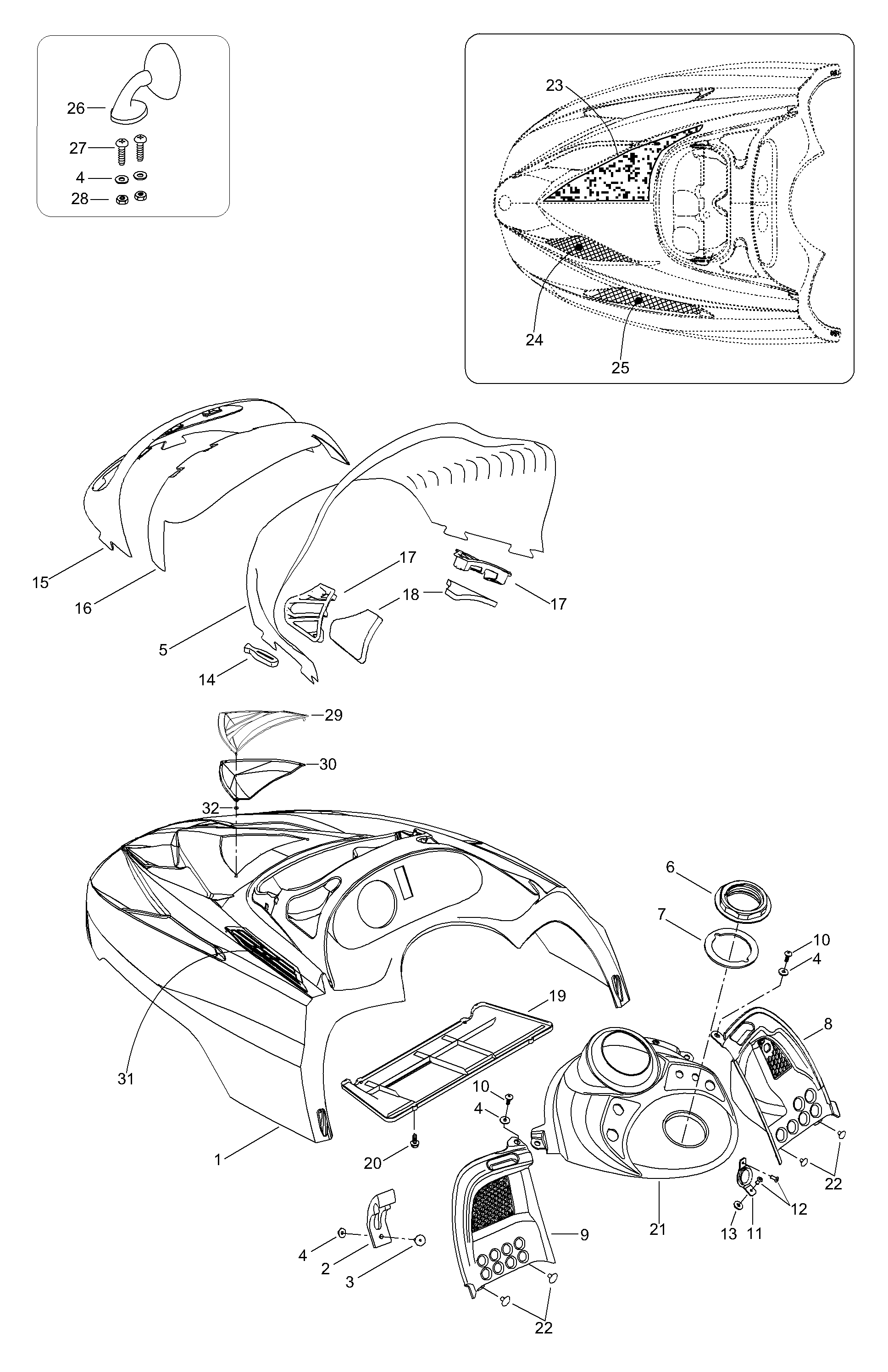 Схема узла: Hood