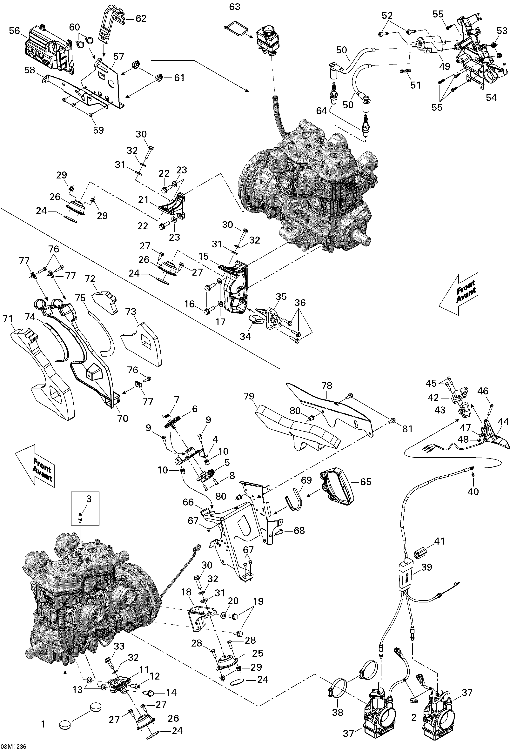 Схема узла: Engine And Engine Support